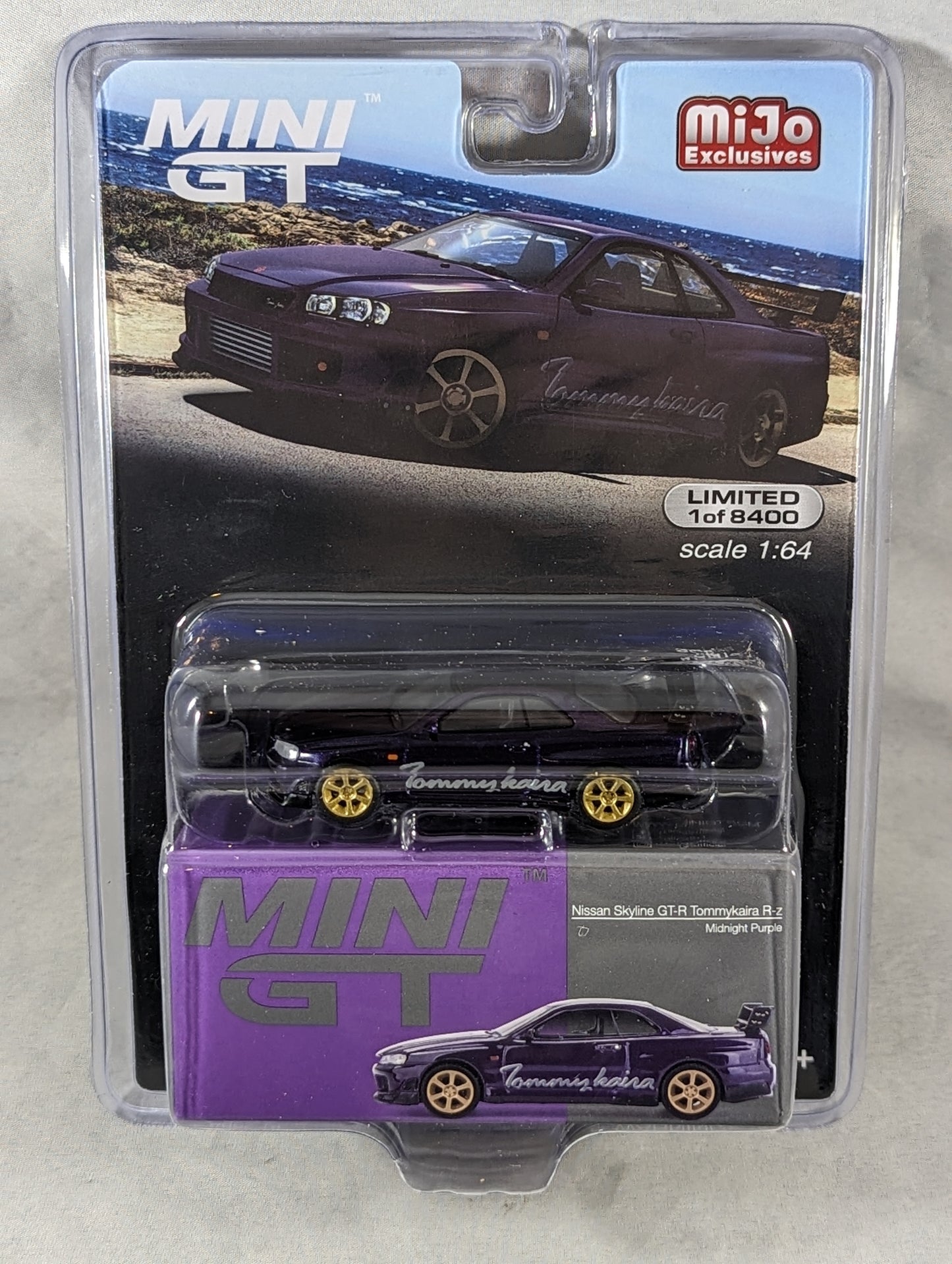 Mini GT Nissan Skyline GT-R R34 Tommykaira R-z Midnight Purple