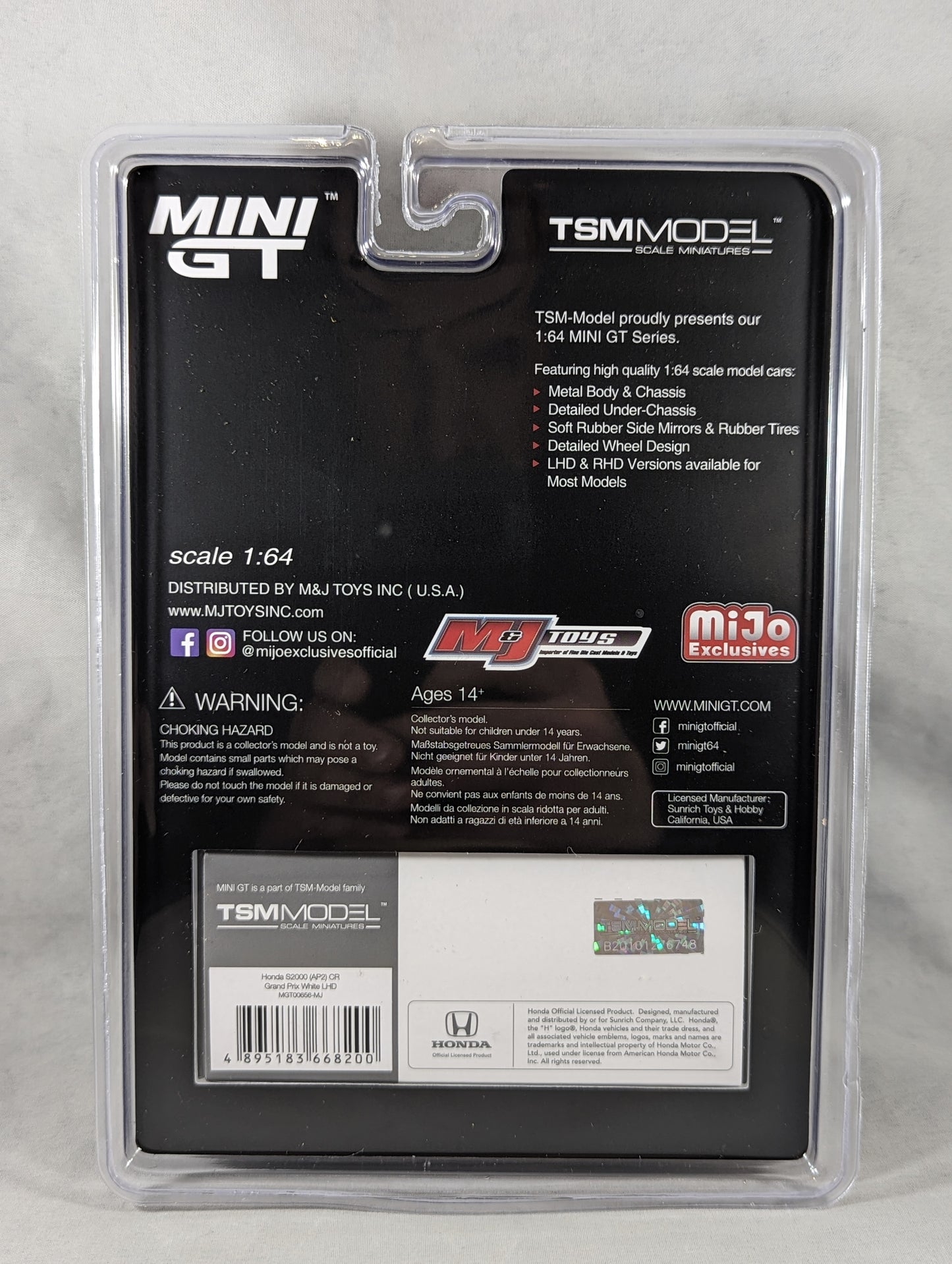 Mini GT Honda S2000 CR Grand Prix White
