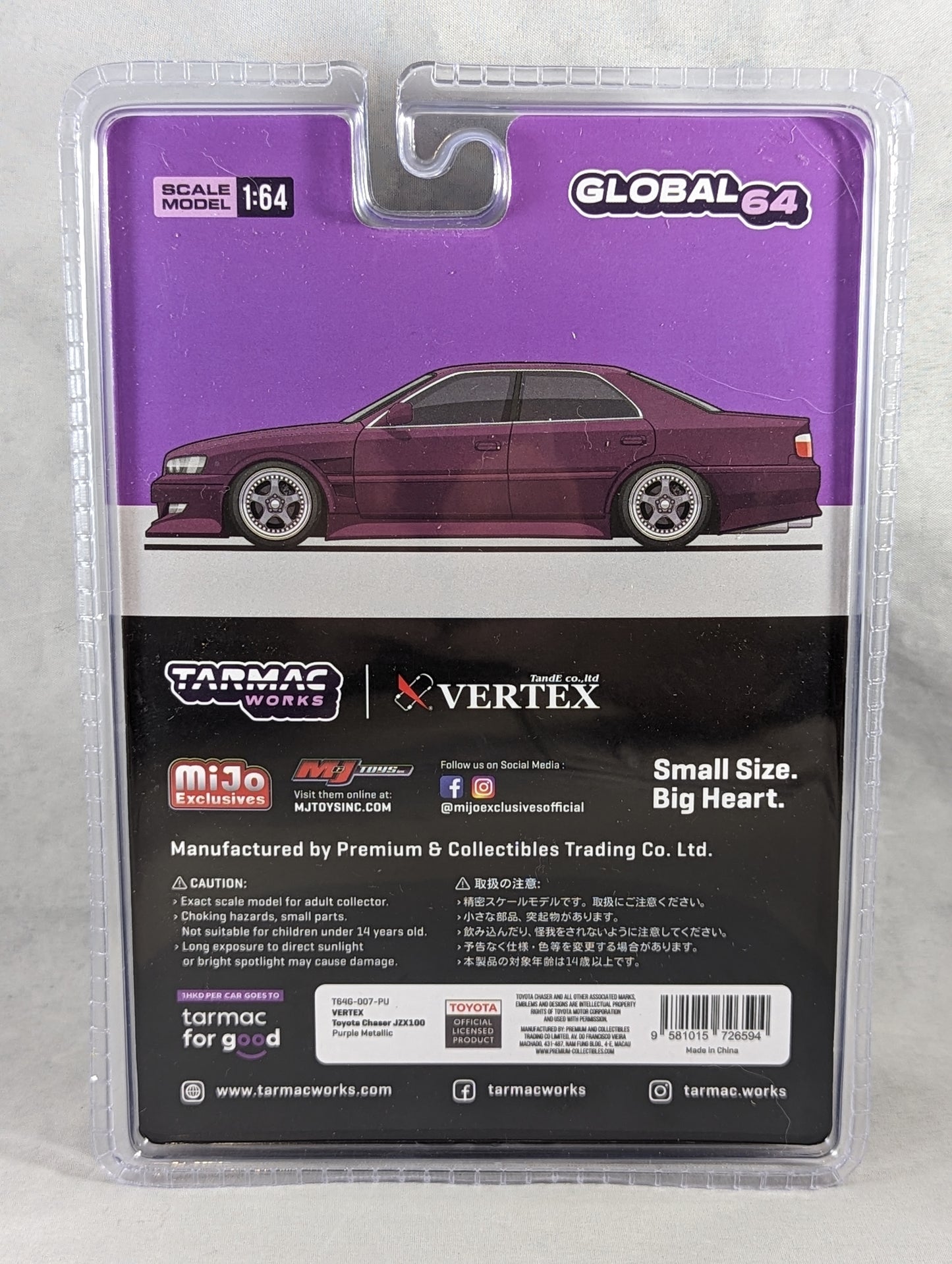 Tarmac Works Vertex Toyota Chaser JZX100 Raw Chase