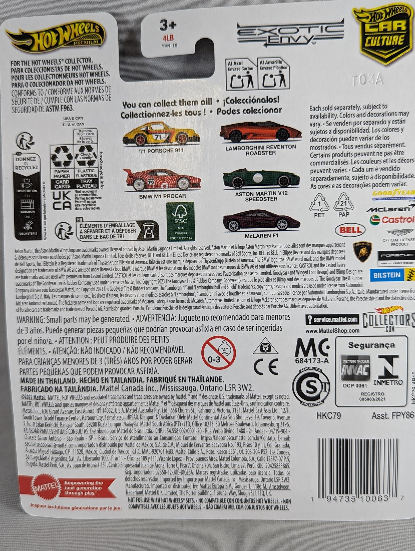 Hot Wheels BMW M1 Pro car Exotic Envy