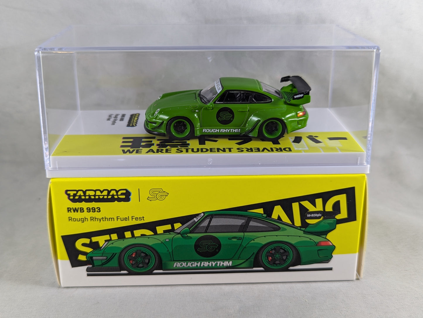 Tarmac Works RWB 993 Rough Rhythm Fuel Fest Student Driver Sealed
