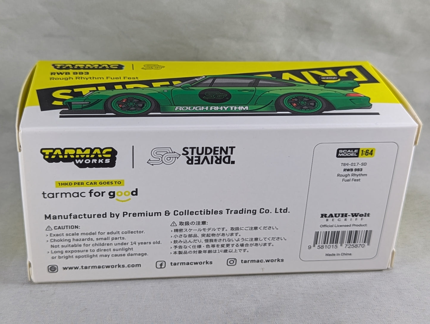 Tarmac Works RWB 993 Rough Rhythm Fuel Fest Student Driver Sealed