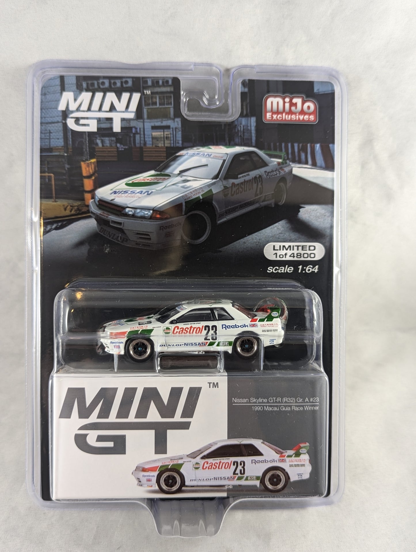 Mini GT Nissan GT-R (R32) Gr. A #23 1990 Macau Guia Race Winner