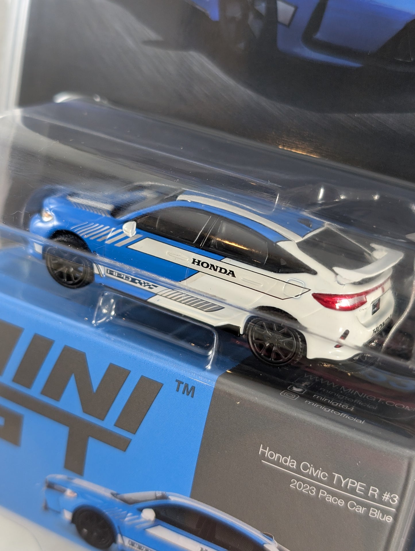 Mini GT Honda Civic Type R #3 2023 Pace Car Blue