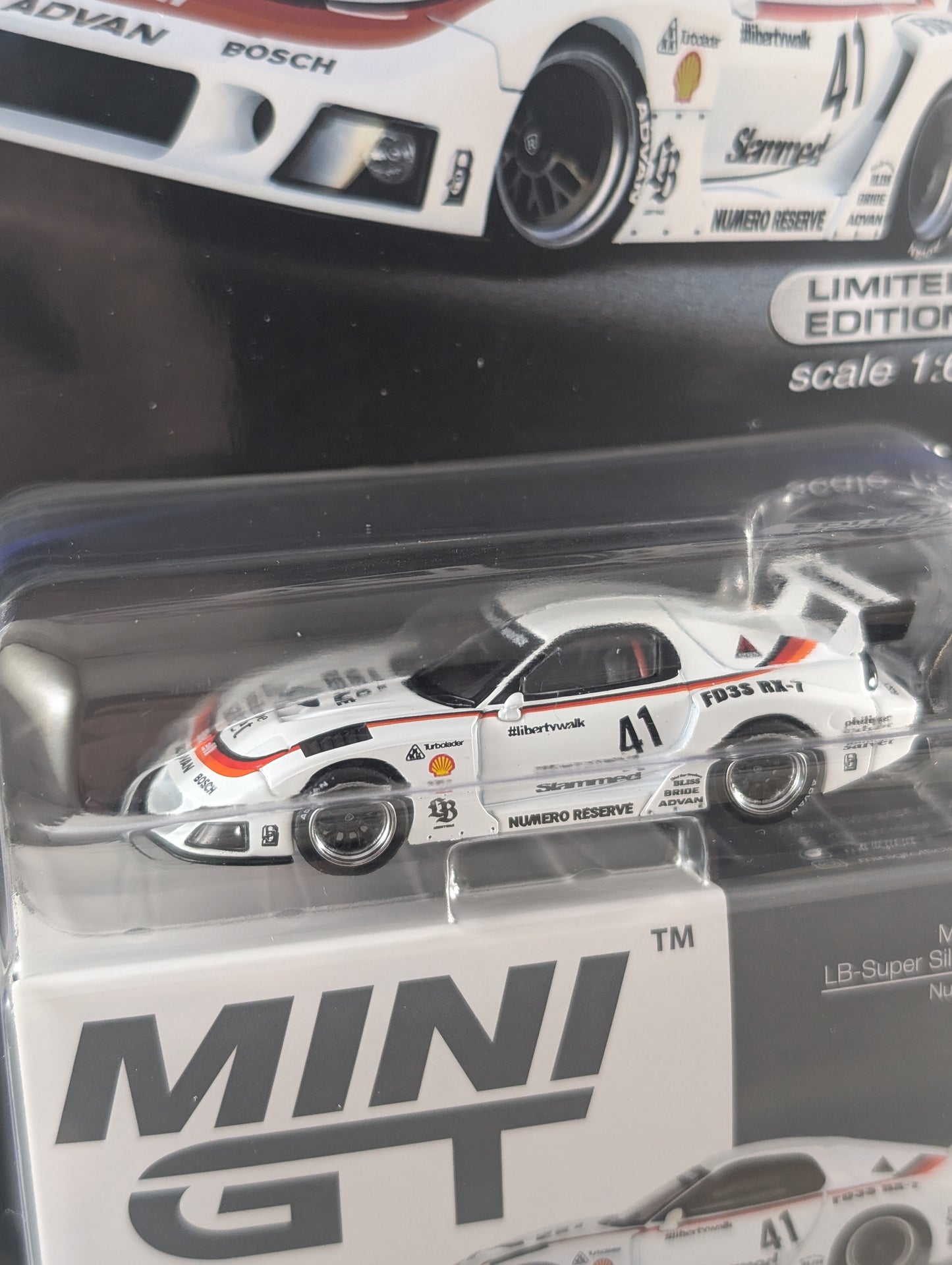 Mini GT Mazda RX-7 Liberty Walk Super Silhouette #41 Numero Reserve Mijo Exclusive