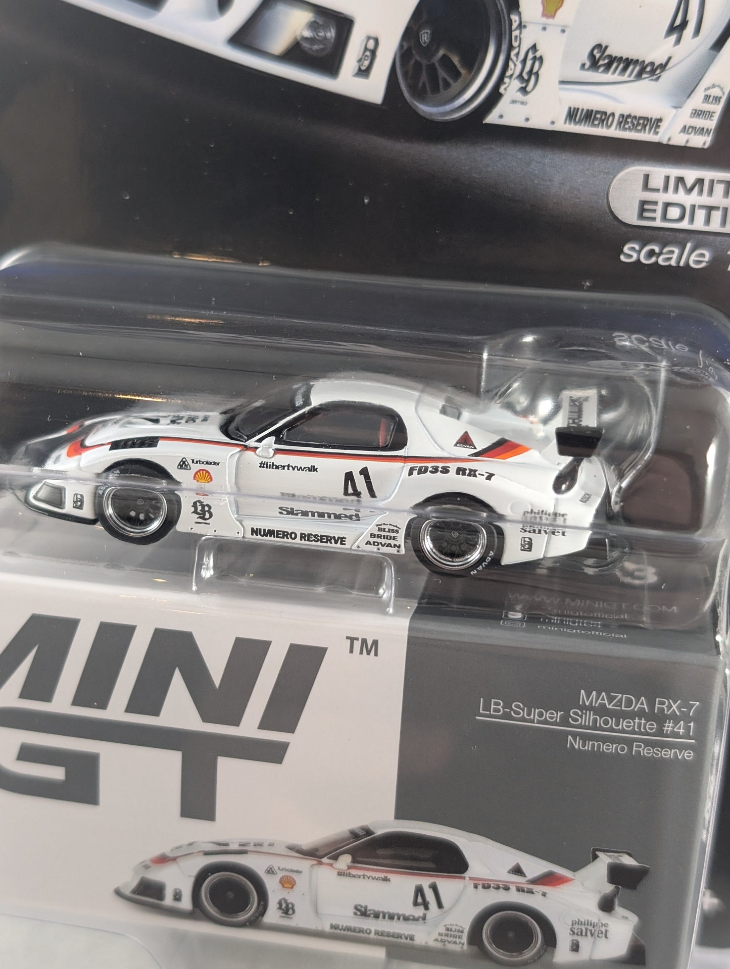 Mini GT Mazda RX-7 Liberty Walk Super Silhouette #41 Numero Reserve Mijo Exclusive