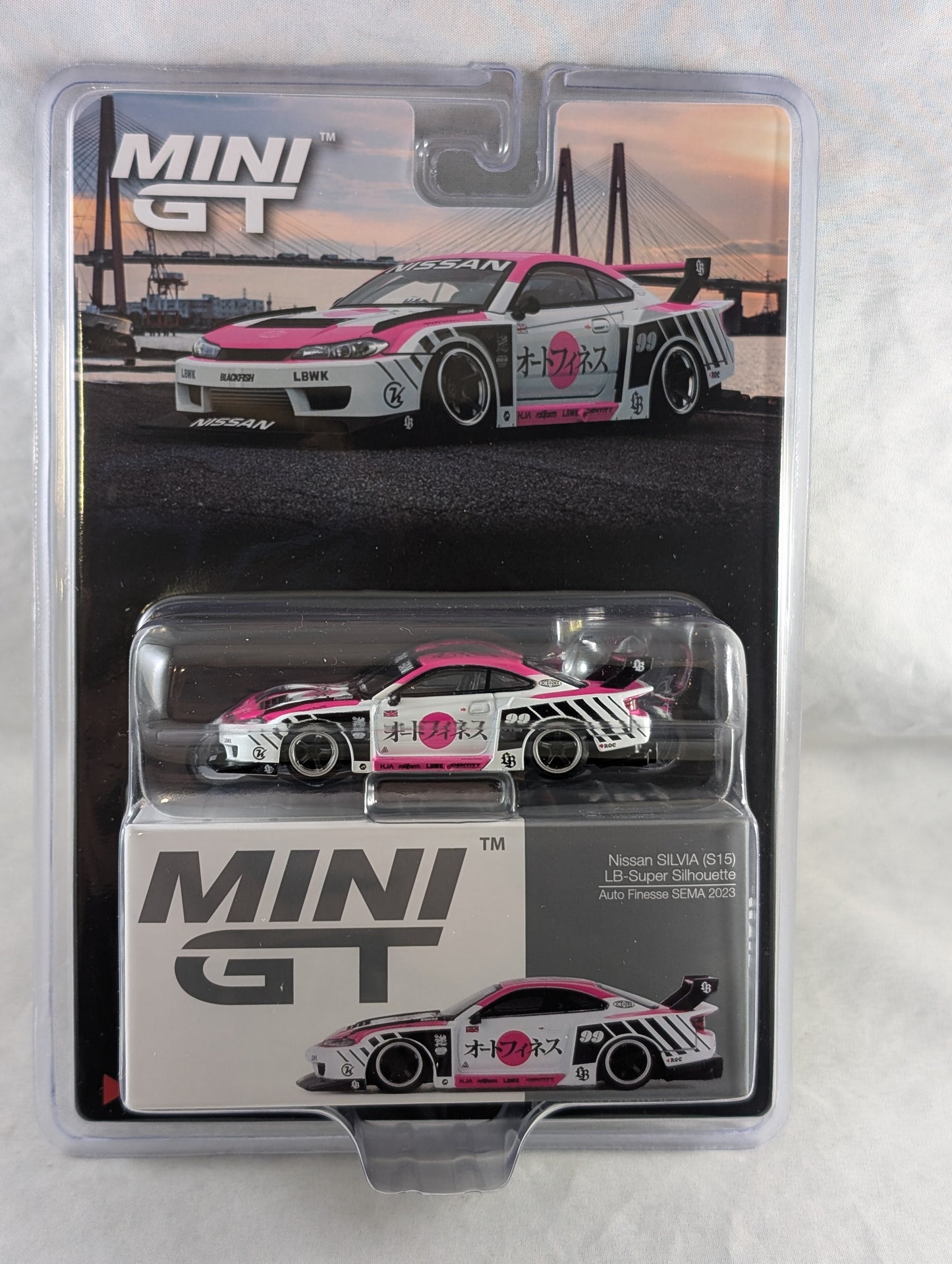 Mini GT Nissan Silvia S15 LB Super Silhouette Auto Finesse SEMA 2023