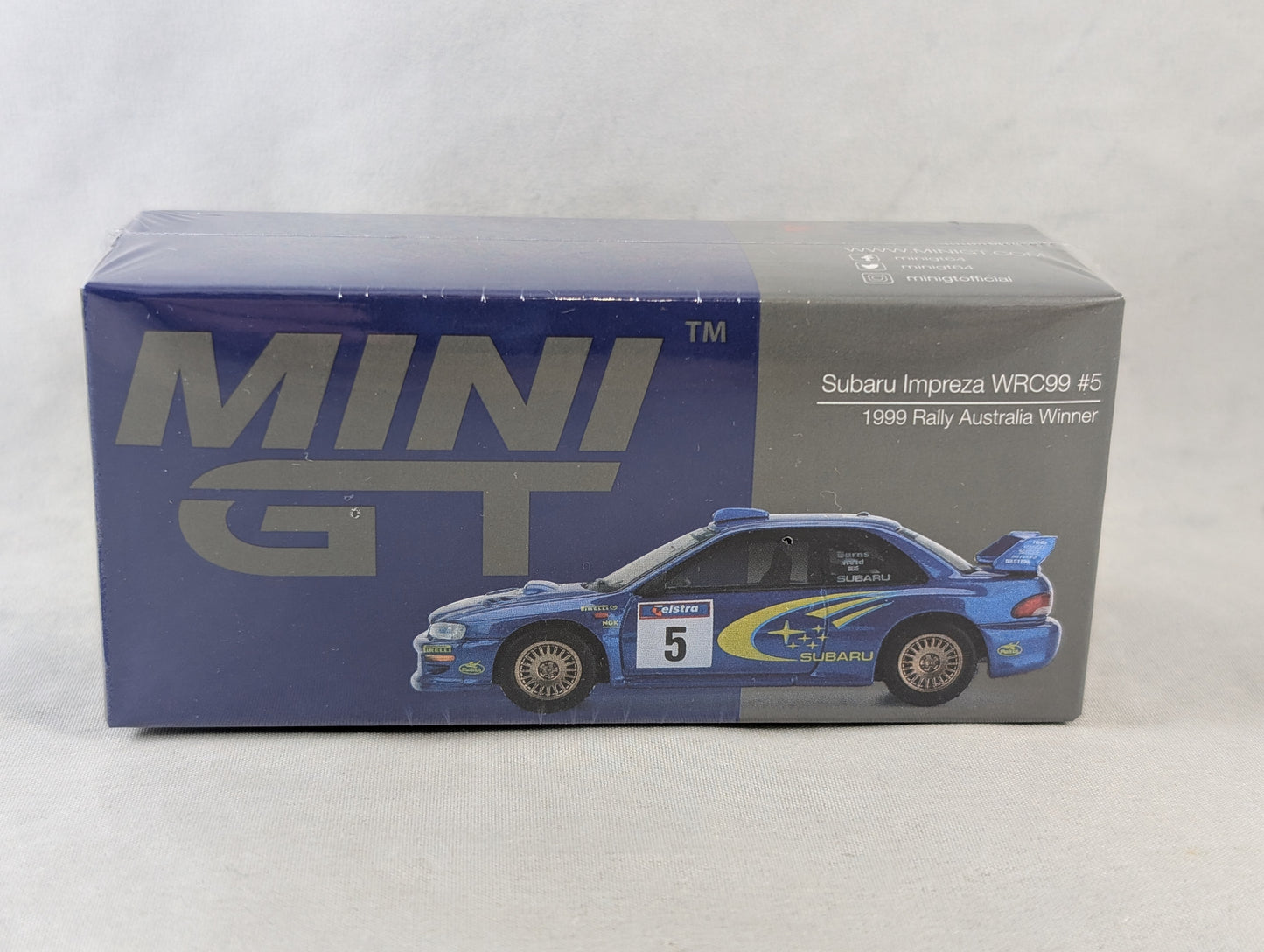Mini GT Subaru Impreza WRC99 #5 1999 Rally Australia Winner