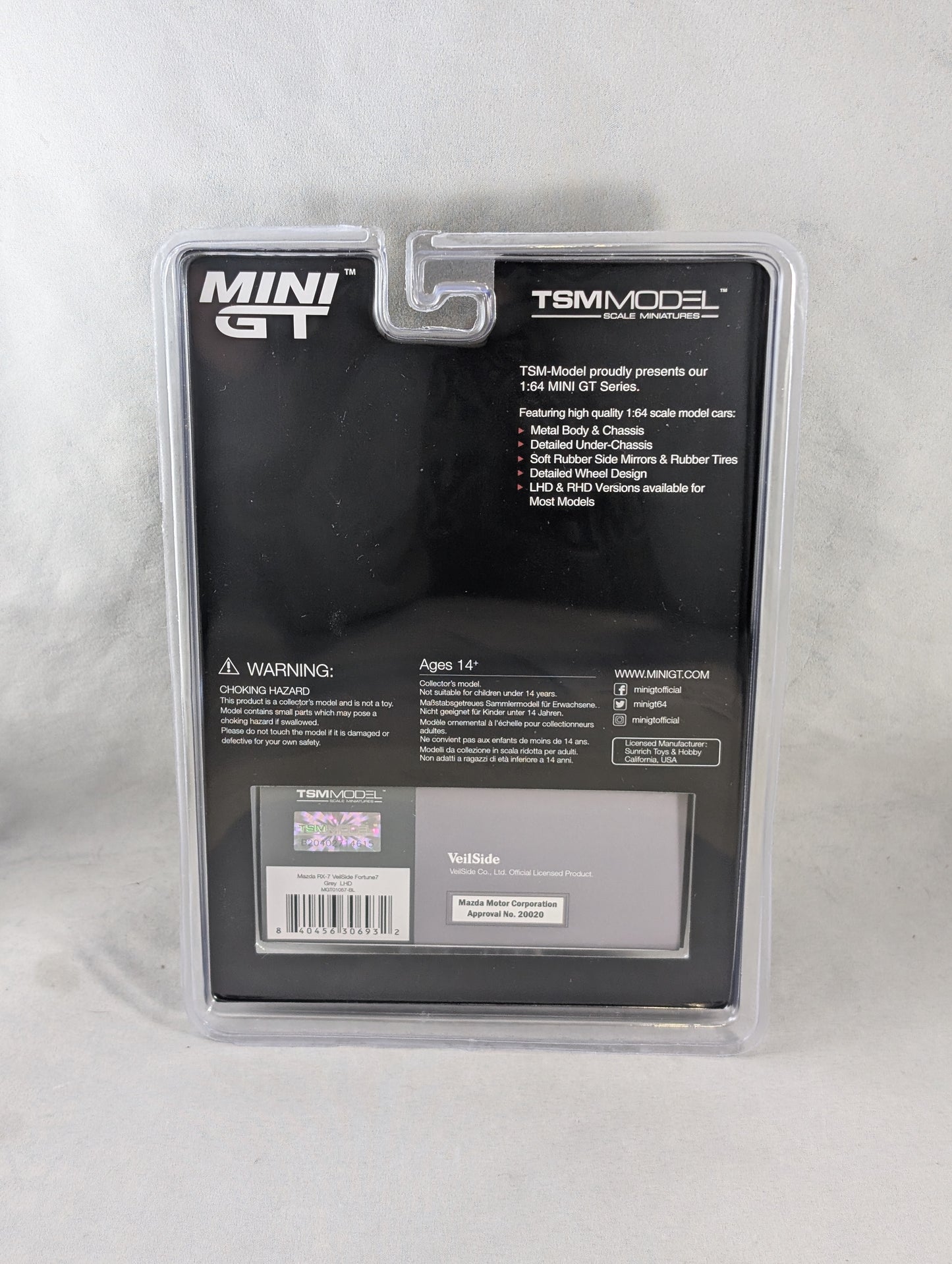 MiniGT Mazda RX7 Veilside Fortune 7 Grey