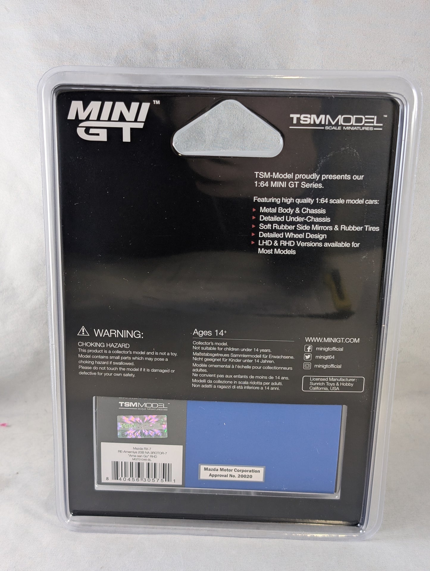 Mini GT Mazda RX7 Amemiya 20B NA 3 Rotor-7