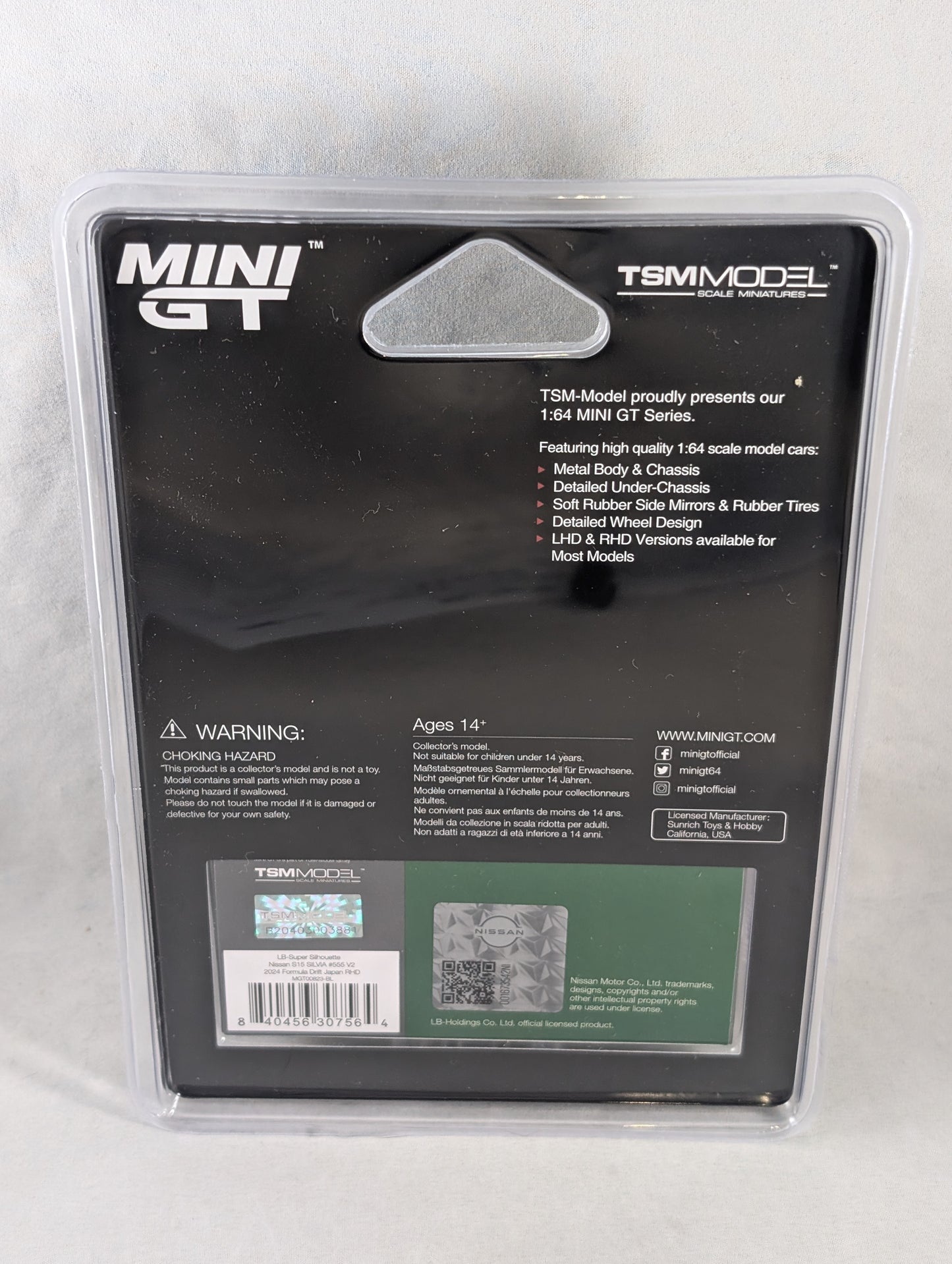 Mini GT Nissan Silvia S15 #555 V2 Liberty Walk Super Silhouette 2024 Formula Drift Japan