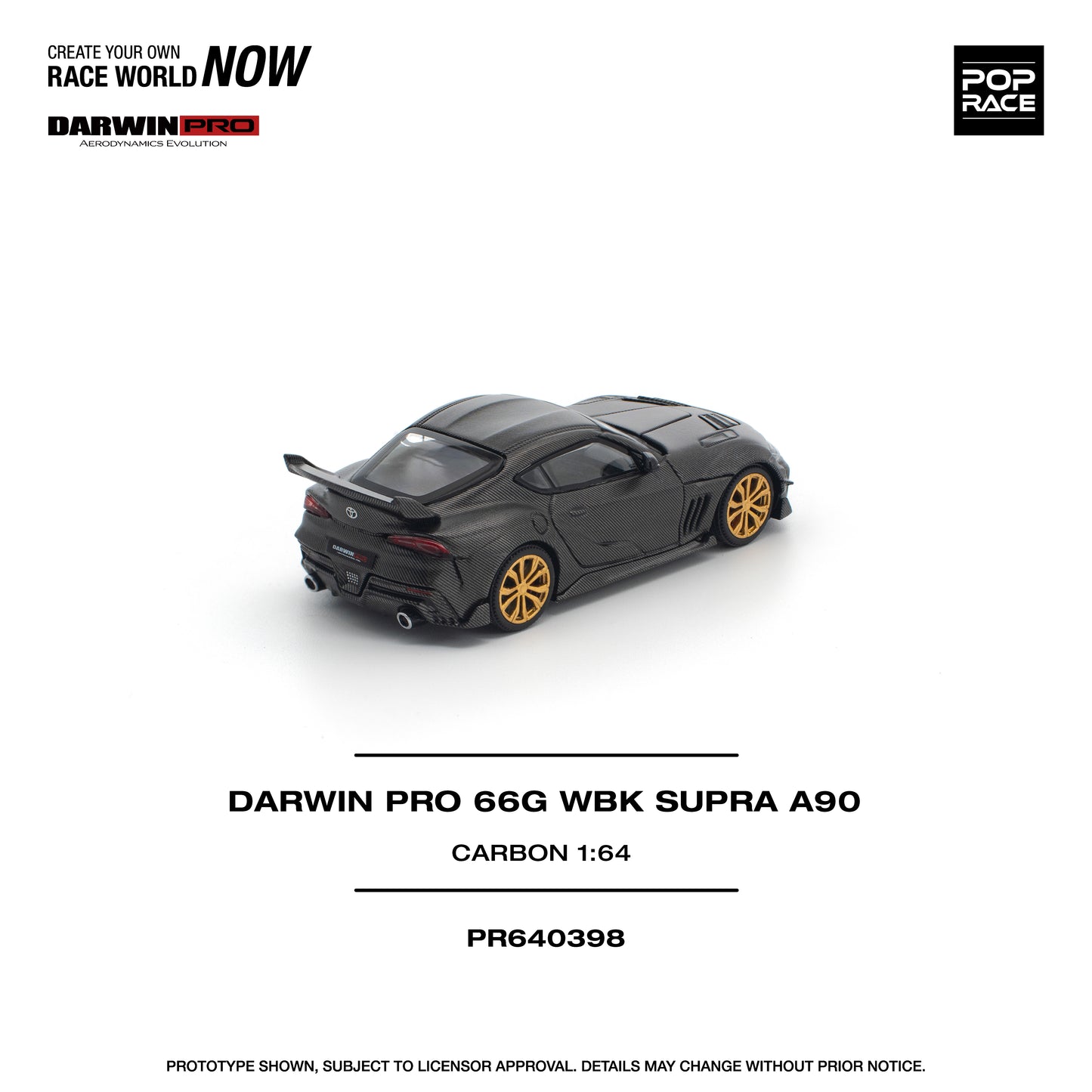 Pop Race 1/64 Darwin Pro 66G WBK Supra A90