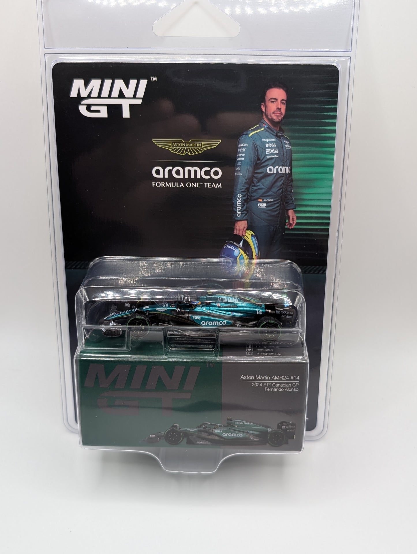 Mini GT Aston Martin AMR24 #14 Fernando Alonso 2025 F1 Canadian GP