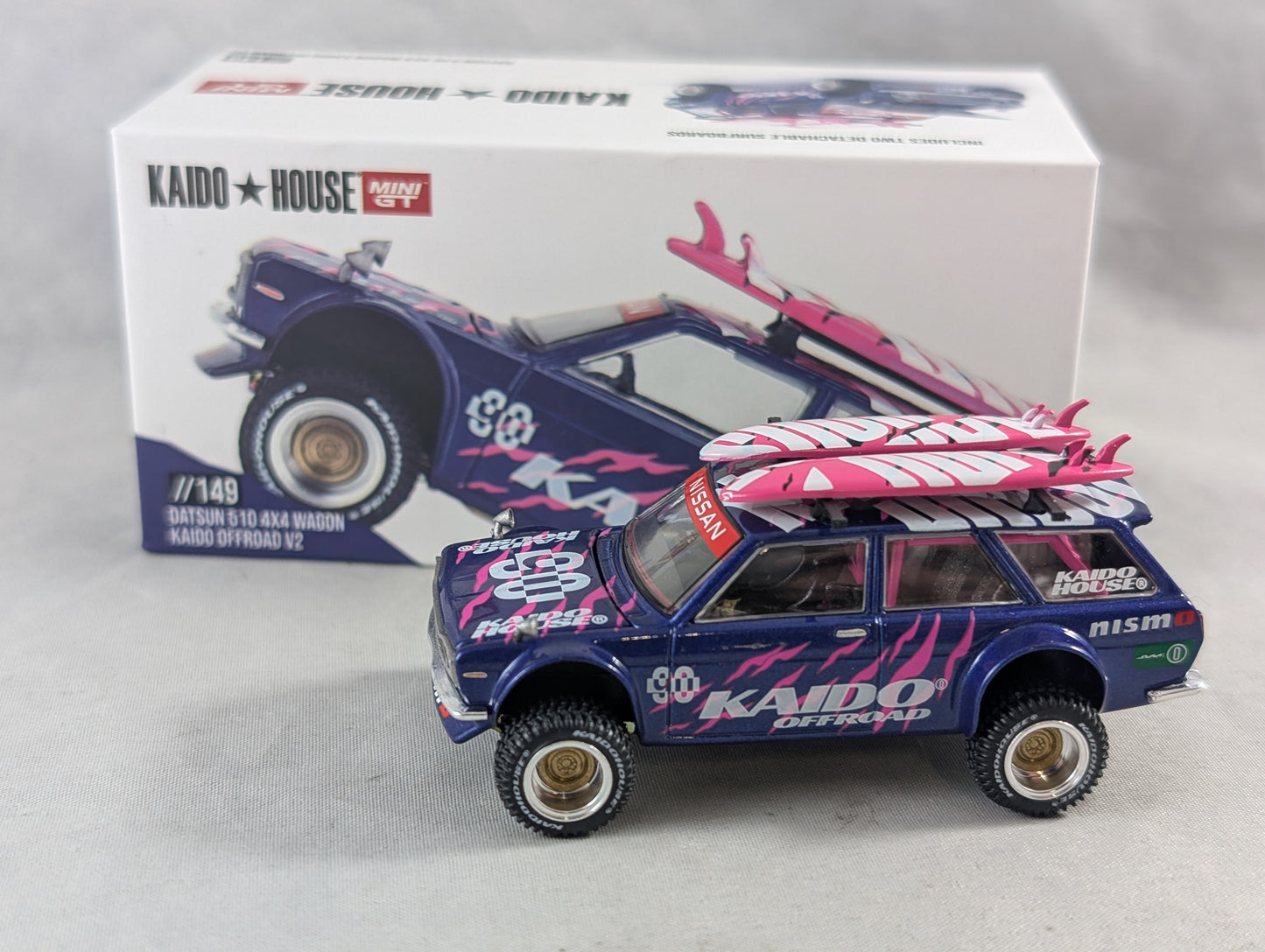 Mini GT Kaido House Datsun 510 4x4 Wagon Kaido Off-road V2 Sealed