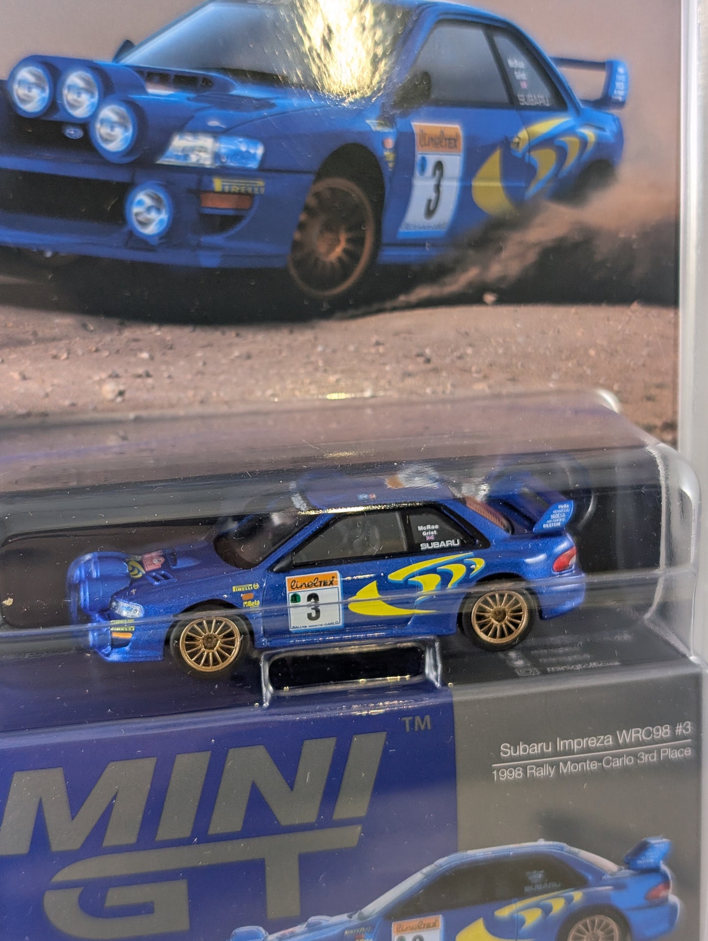 Mini GT Subaru Impreza WRC98 #3 1998 Rally Monte Carlo 3rd place