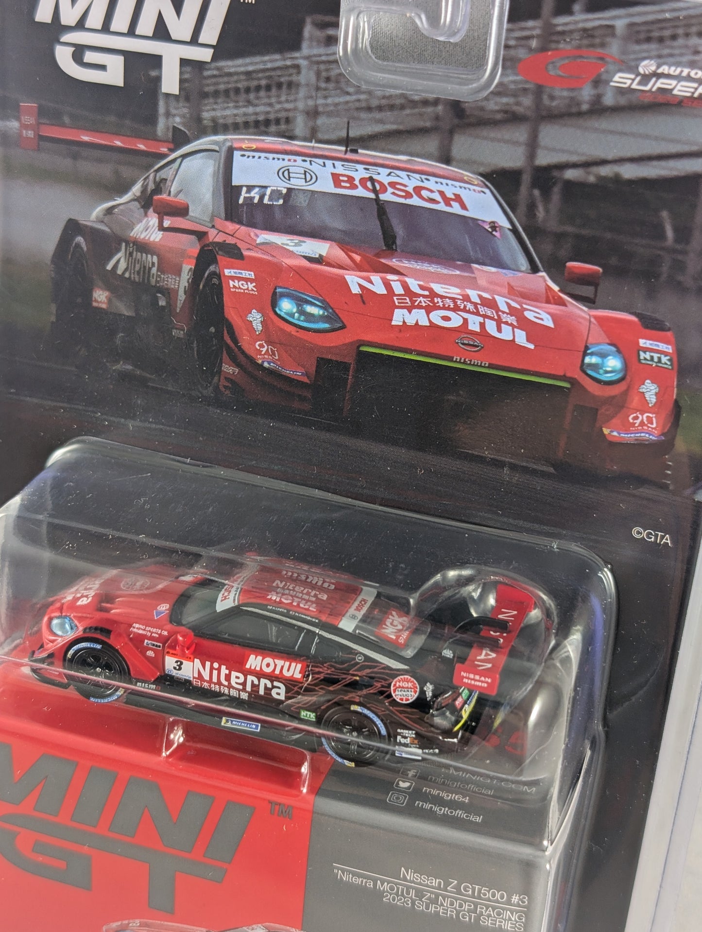 Mini GT Nissan Z GT500 #3 Niterra Motul Z NDDP Racing 2023 Super GT Series