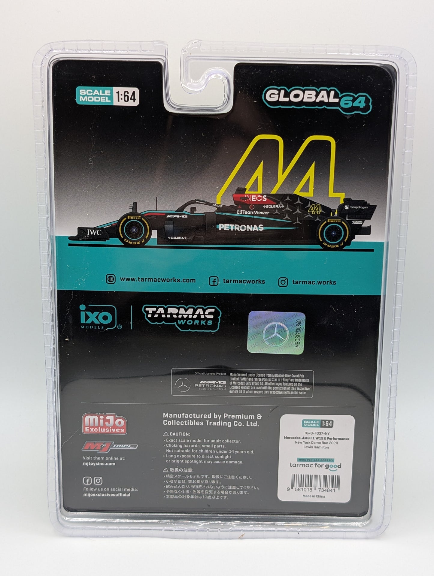 Tarmac F1 Mercedes AMG W12 E Performance New York Demo Run 2024 Lewis Hamilton