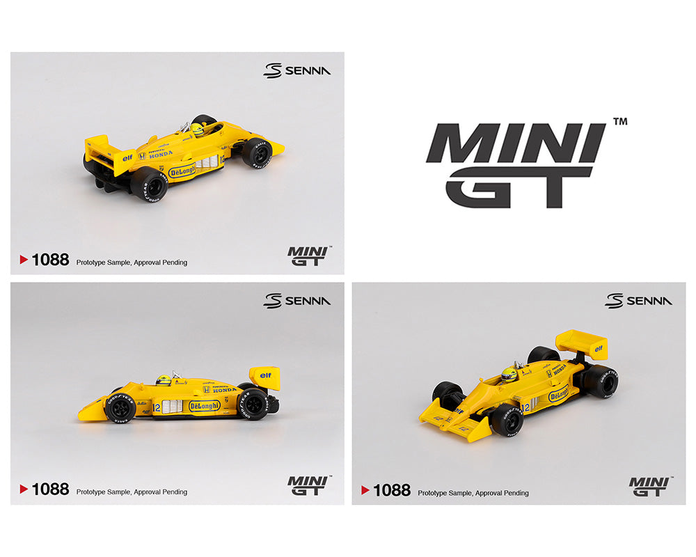 Mini GT 1:64 Lotus 99T #12 Ayrton Senna 1987 Monaco Grand Prix Winner – Limited Edition