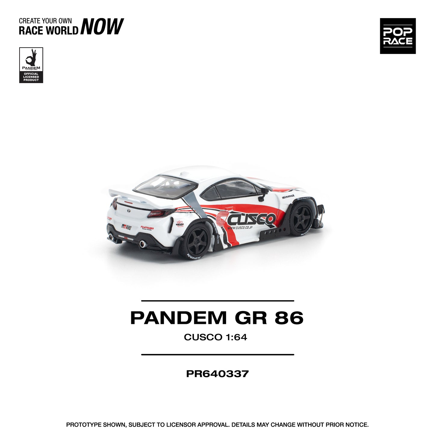 Pop Race 1/64 Pandem GR86 Cusco
