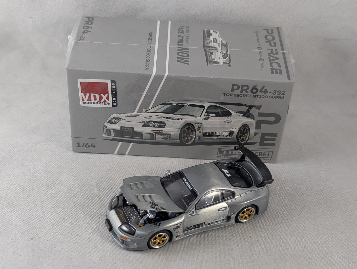 Pop Race Toyota Supra Top Secret GT300 HKTS Vintage Diecast Expo Exclusive Sealed