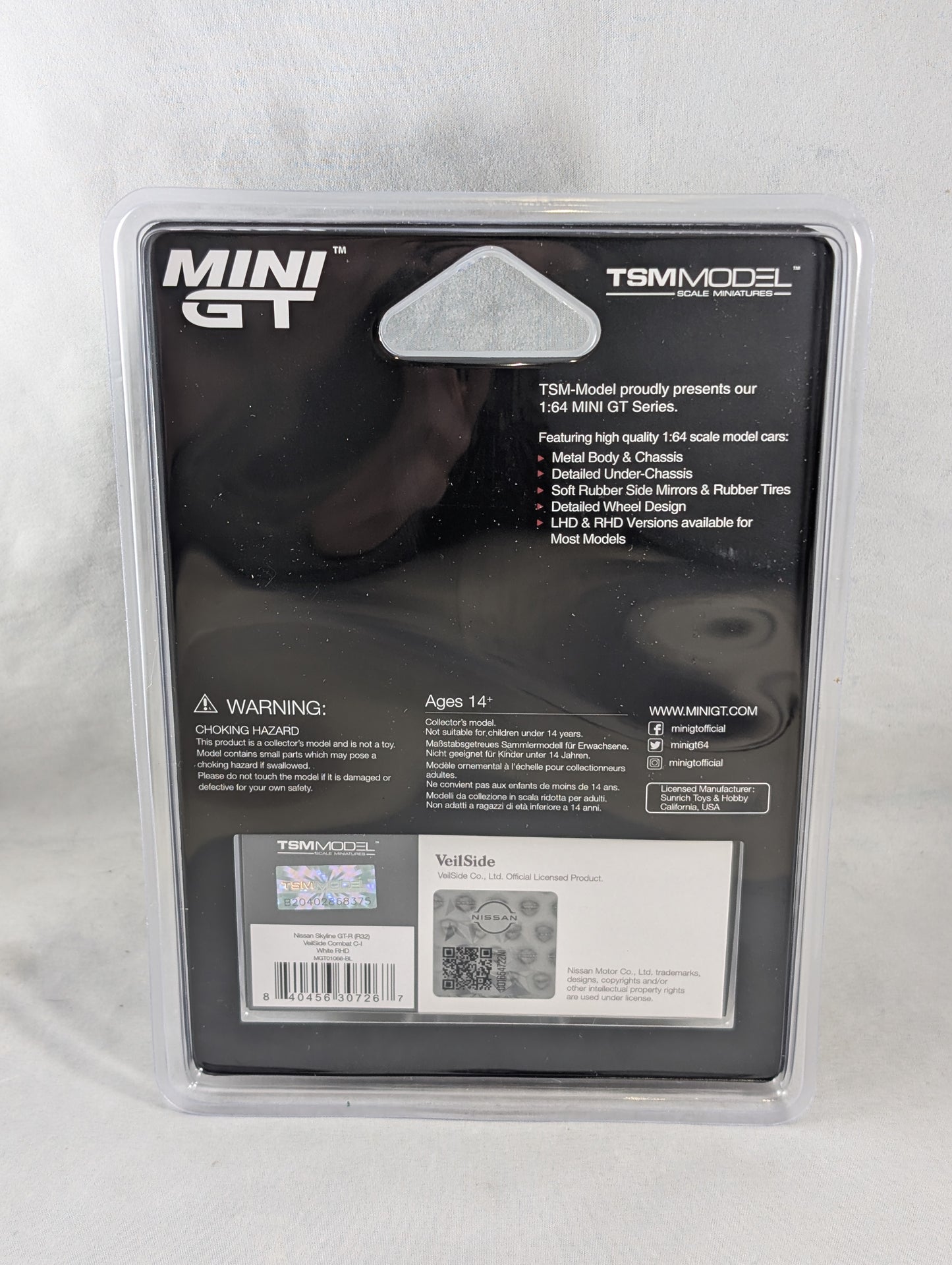 Mini GT Nissan Skyline GTR R32 Veilside Combat C-I White