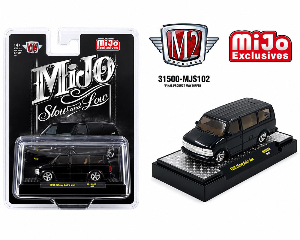 M2 Machines 1/64 1995 Astro Van Slow and Low Black