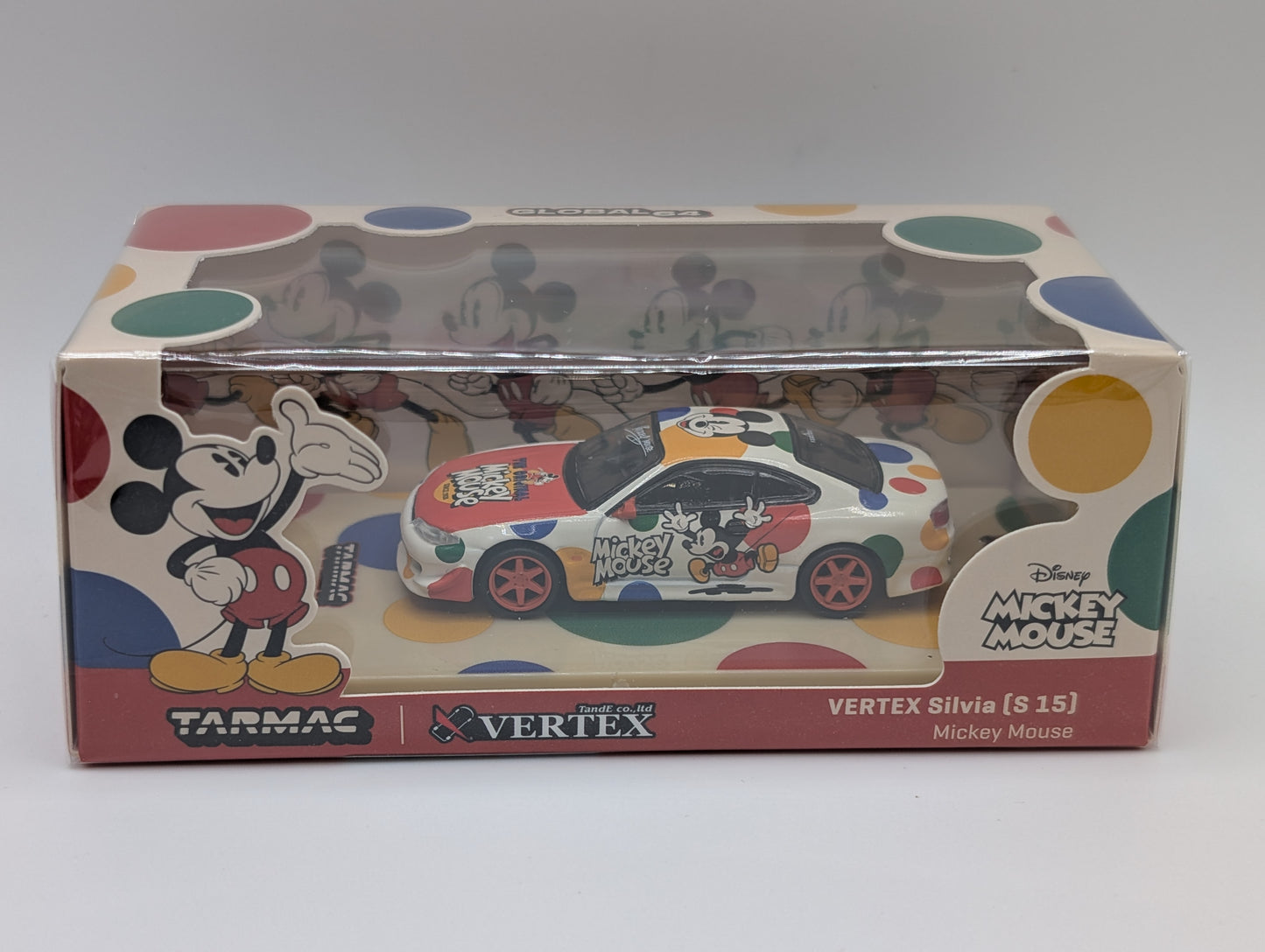 Tarmac 1/64 Disney Mickie and Minnie Mouse Vertex Silvia S14/S15 Pair