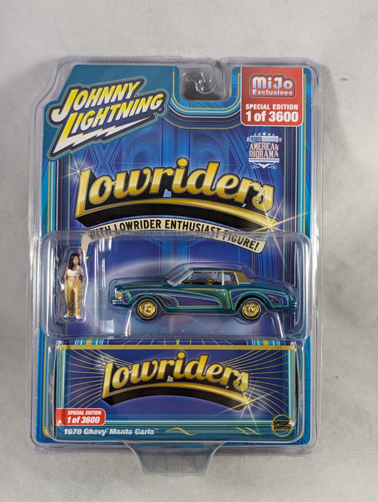 Johnny Lightning Lowriders Mijo Exclusive 1978 Chevy Monte Carlo With Figure