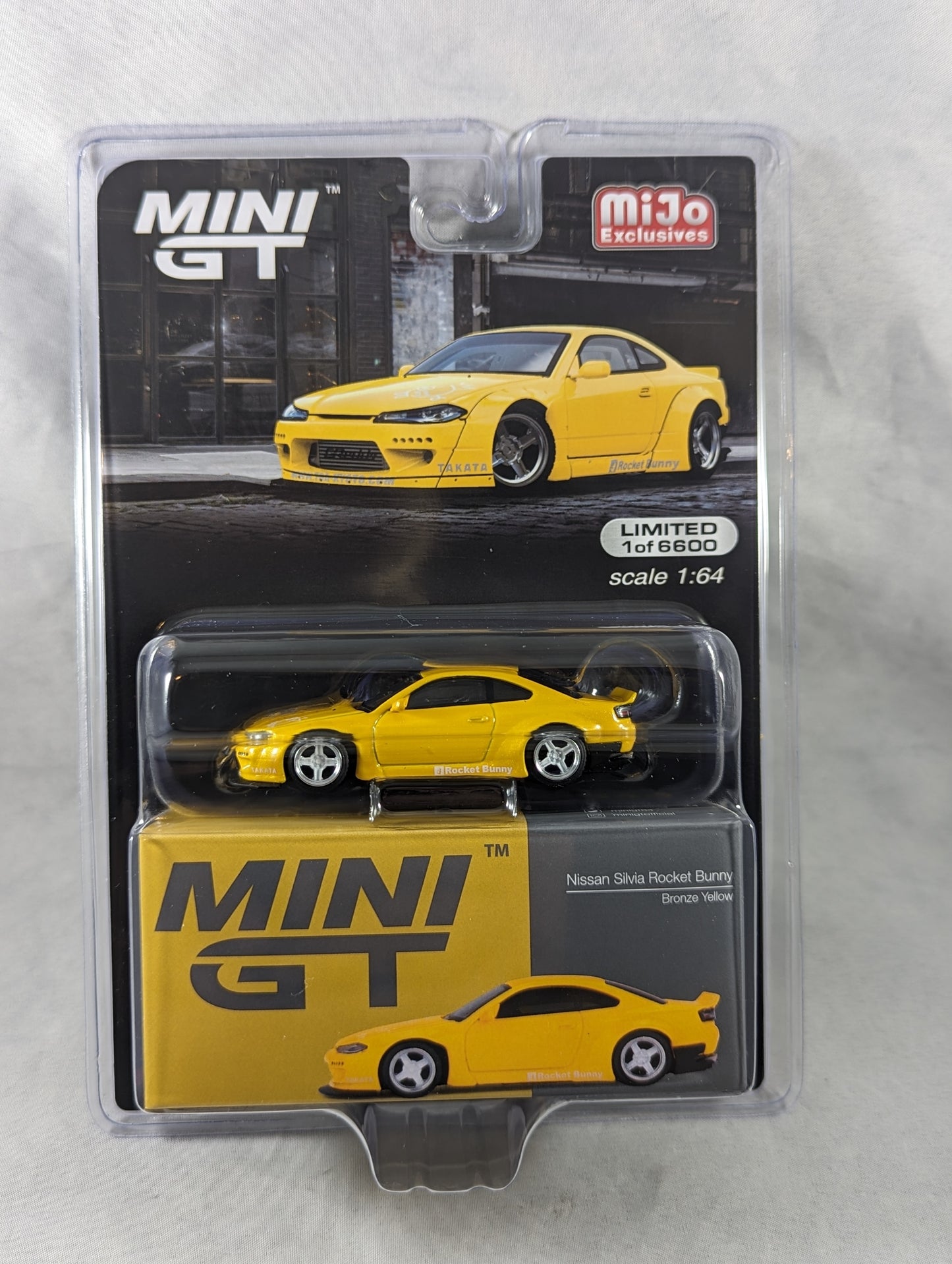 Mini GT Nissan Silvia S15 Rocket Bunny Bronze Yellow