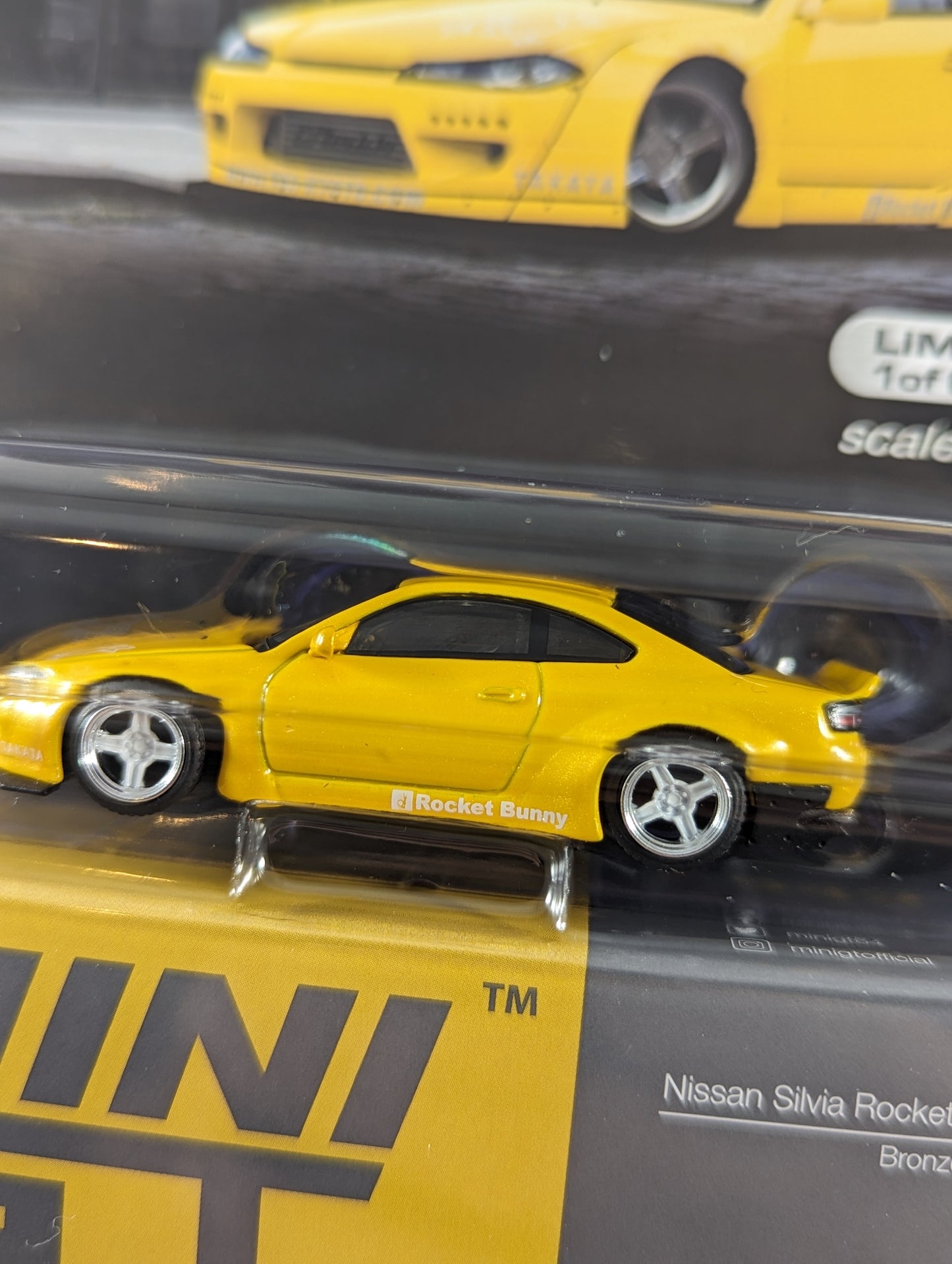 Mini GT Nissan Silvia S15 Rocket Bunny Bronze Yellow