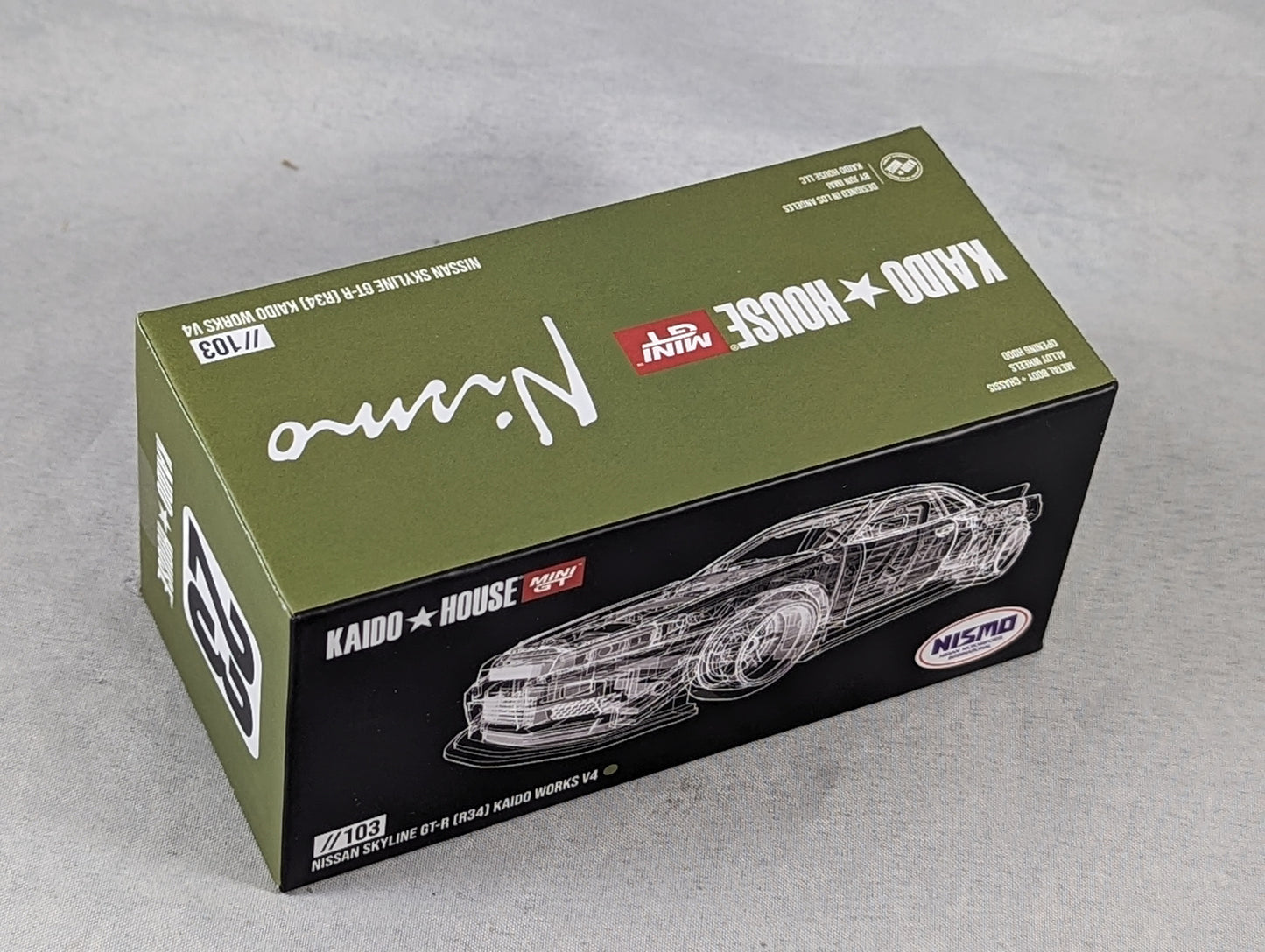 Kaido House Mini GT Nissan GT-R (R34) Kaido Works V4 Green #103