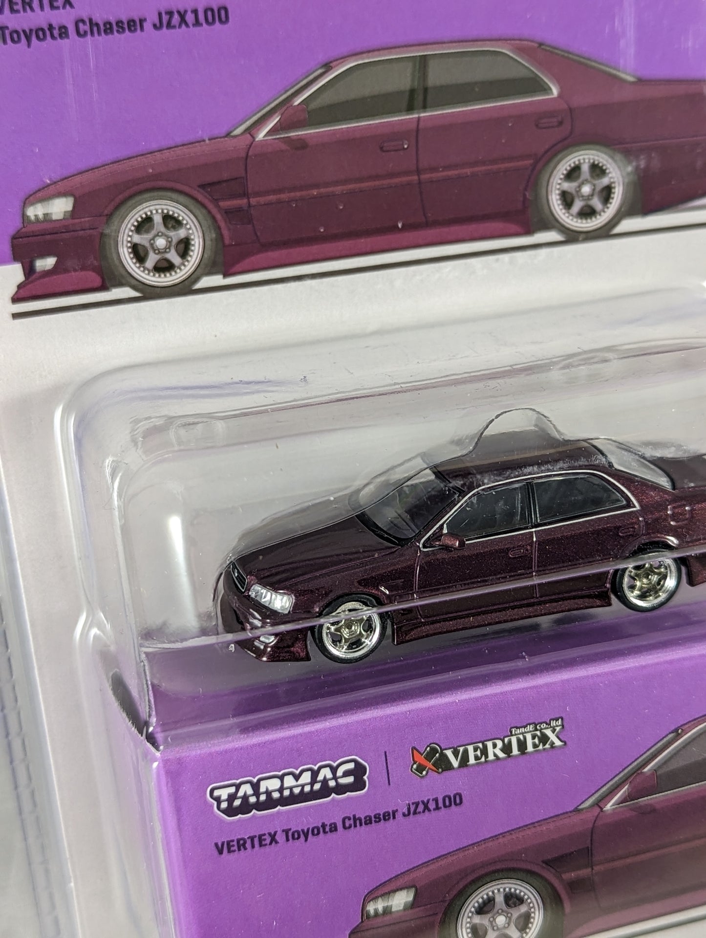 Tarmac Works VERTEX Toyota Chaser JZX100  MiJo Exclusives Purple