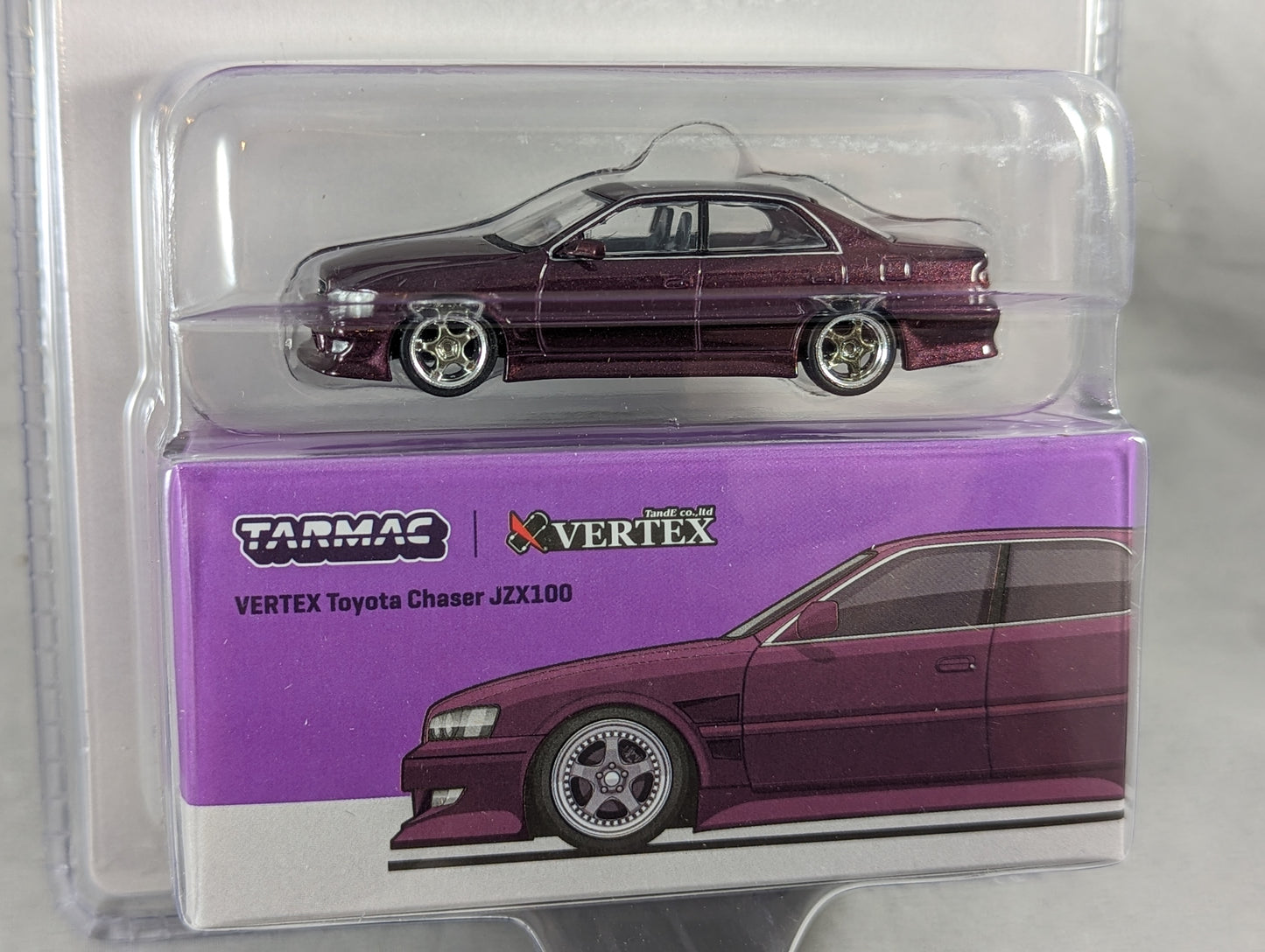 Tarmac Works VERTEX Toyota Chaser JZX100  MiJo Exclusives Purple