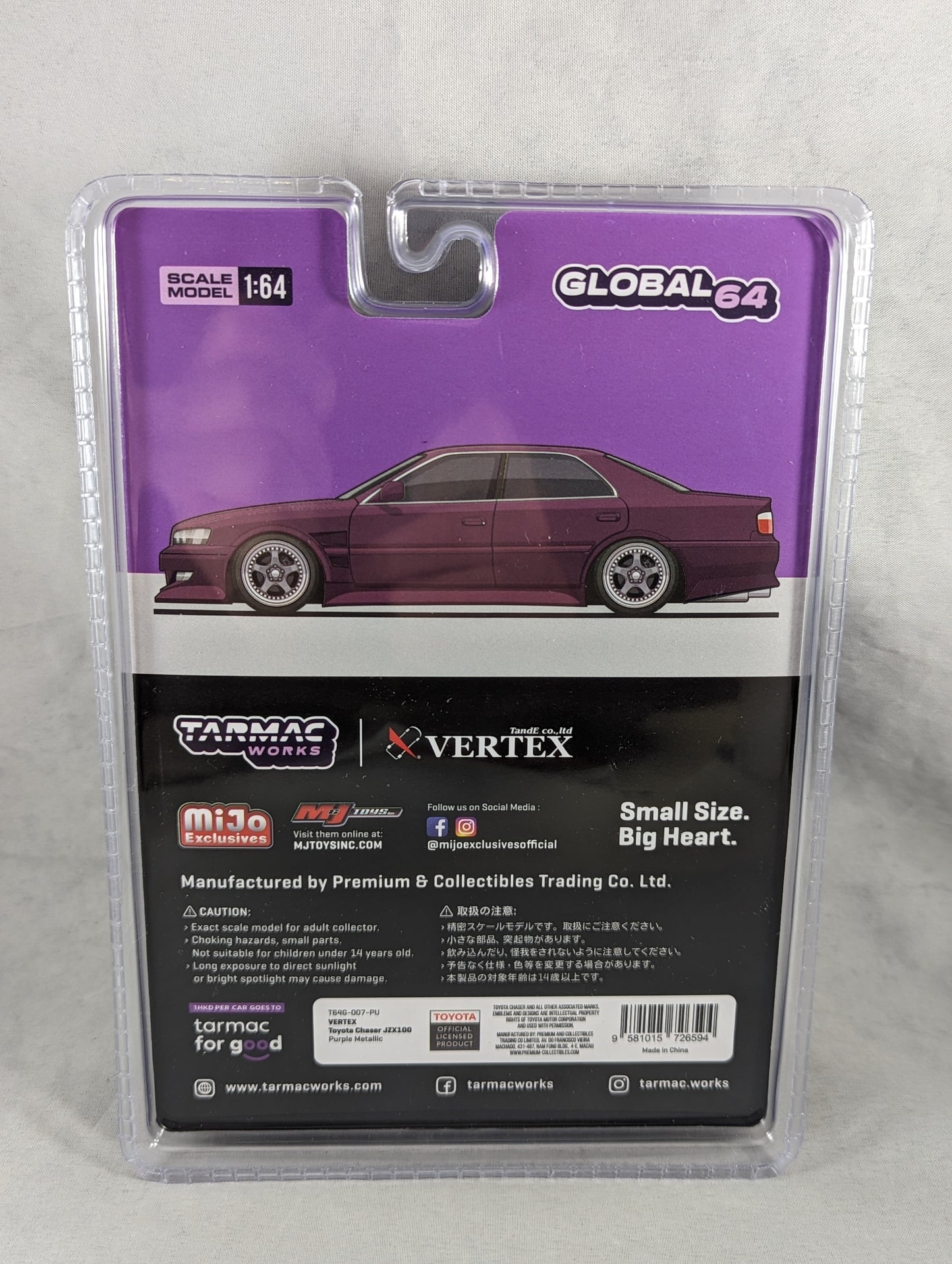 Tarmac Works VERTEX Toyota Chaser JZX100  MiJo Exclusives Purple