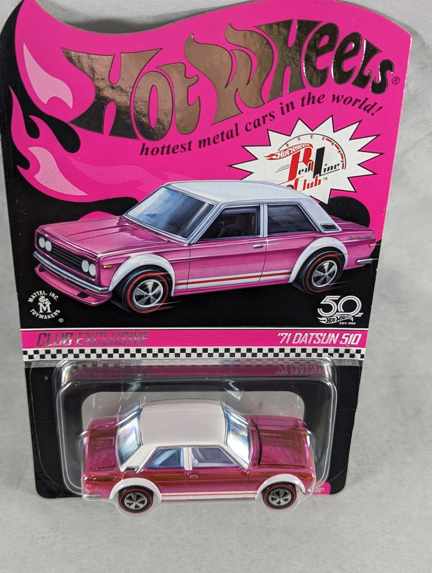 Hot Wheels RLC '71 Datsun 510 pink