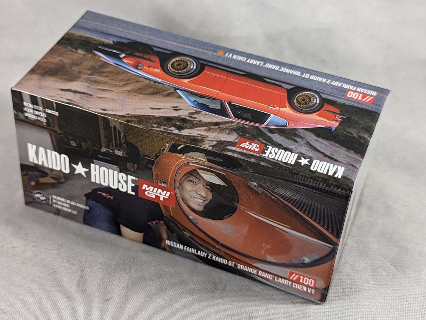 Kaido House Mini GT Nissan Fairlady Z 'Orange bang' Larry Chen V1 #100 Sealed