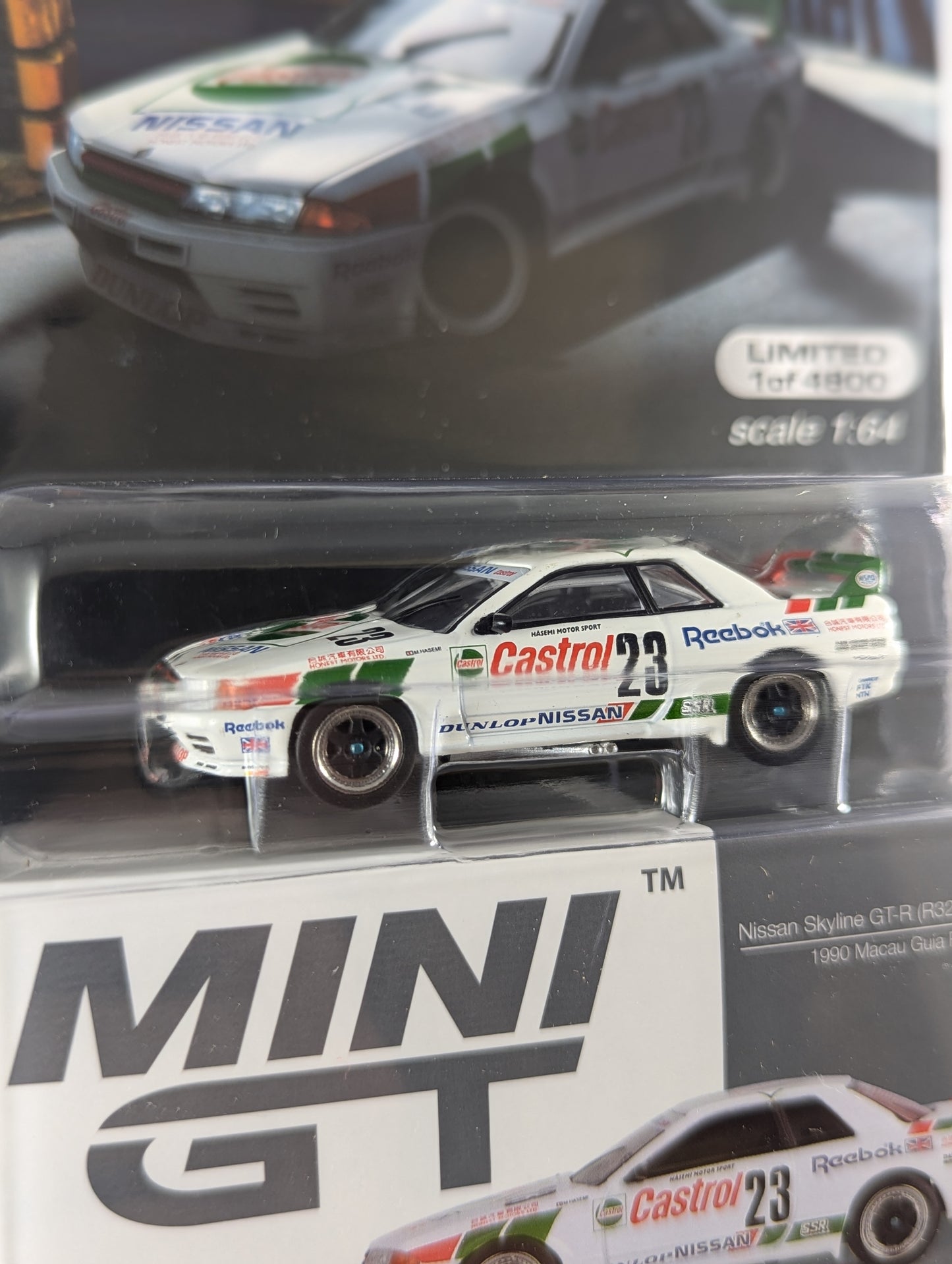 Mini GT #592 Nissan GT-R (R32) Gr. A #23 1990 Macau Guia Race Winner