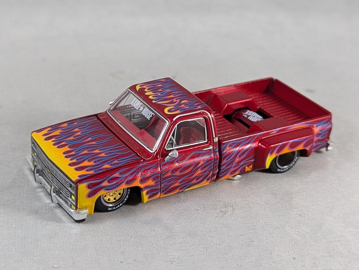 Mini GT Kaido House Chevy Silverado Dually On Fire V1 Sealed