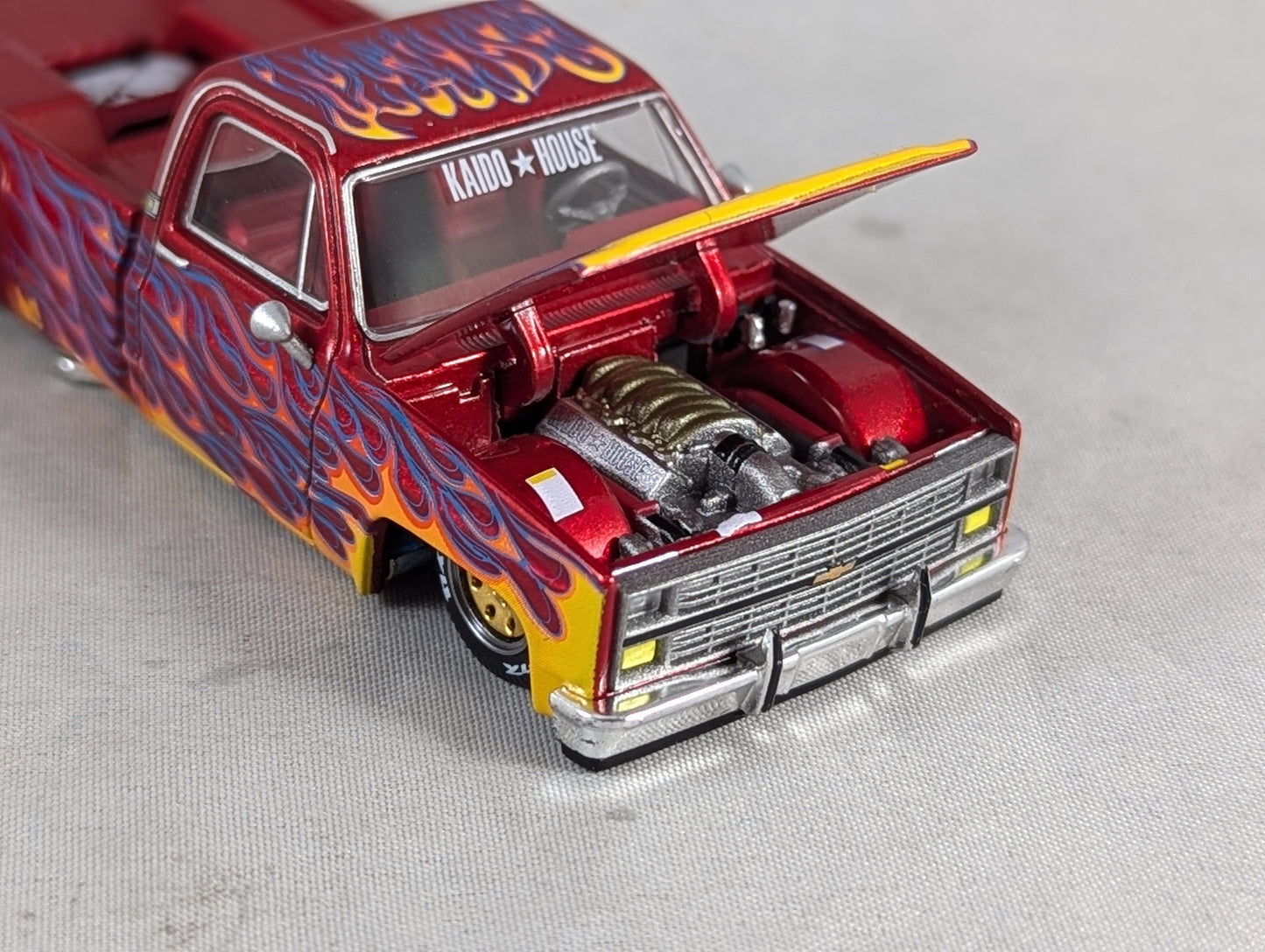 Mini GT Kaido House Chevy Silverado Dually On Fire V1 Sealed