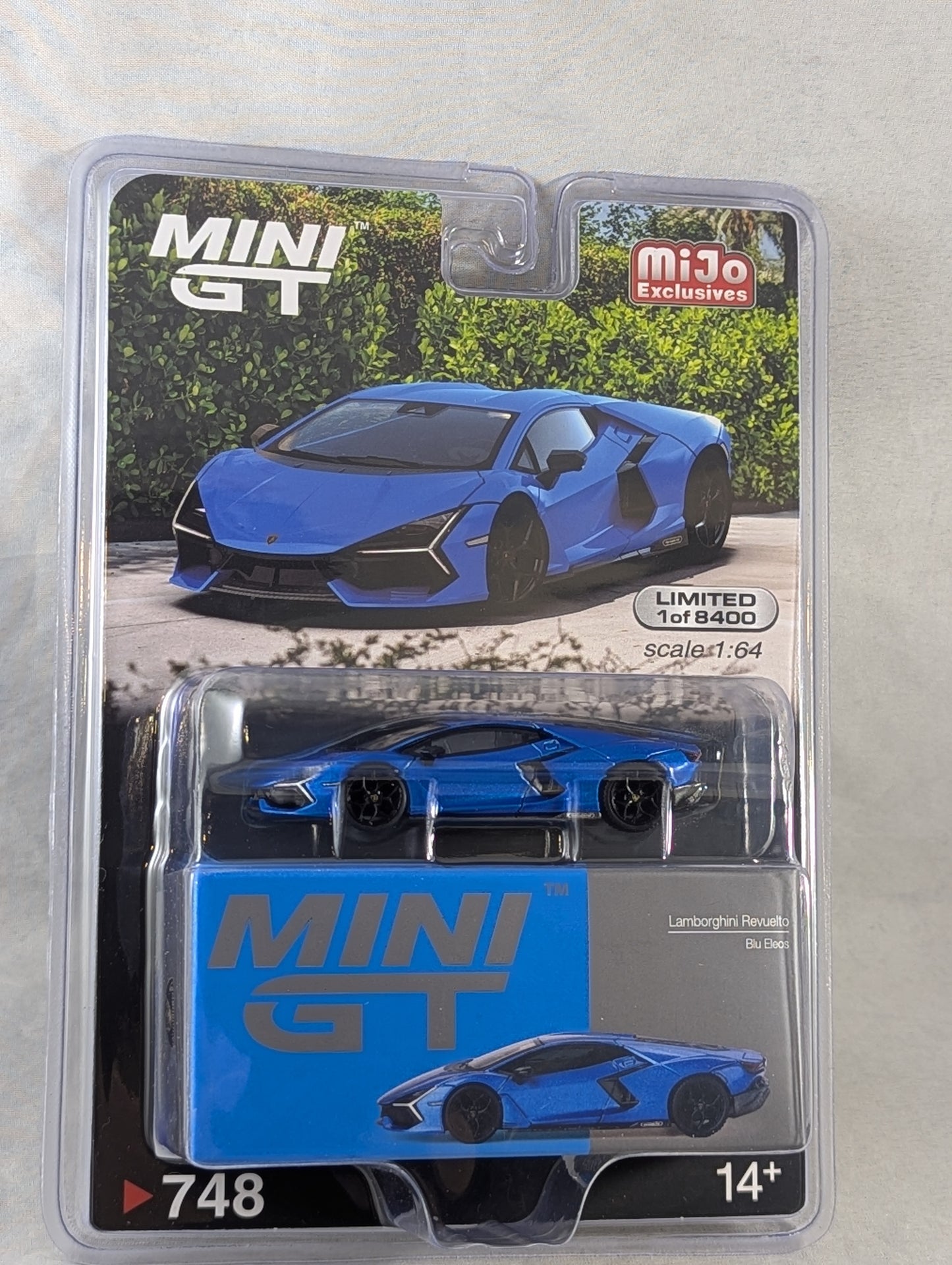 Mini GT Lamborghini Revuelto Blue Eleos Mijo Exclusive