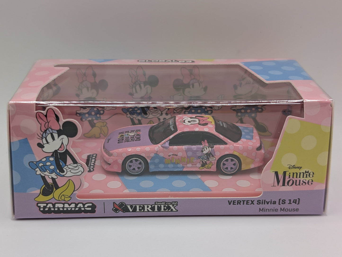 Tarmac 1/64 Disney Mickie and  Minnie Mouse Vertex Silvia S14/S15 Pair