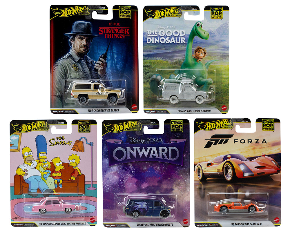2026 Hot Wheels Pop Culture Set of 5, (S case)