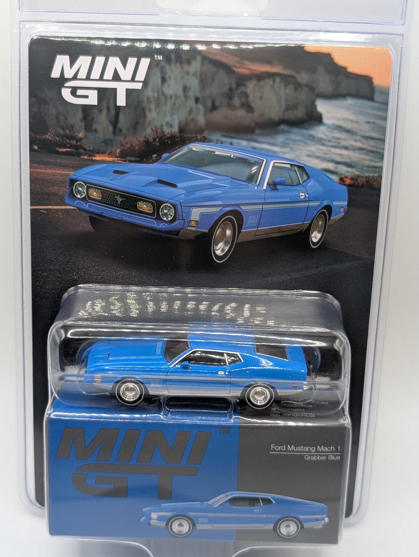 Mini GT Ford Mustang Mach 1 Grabber Blue