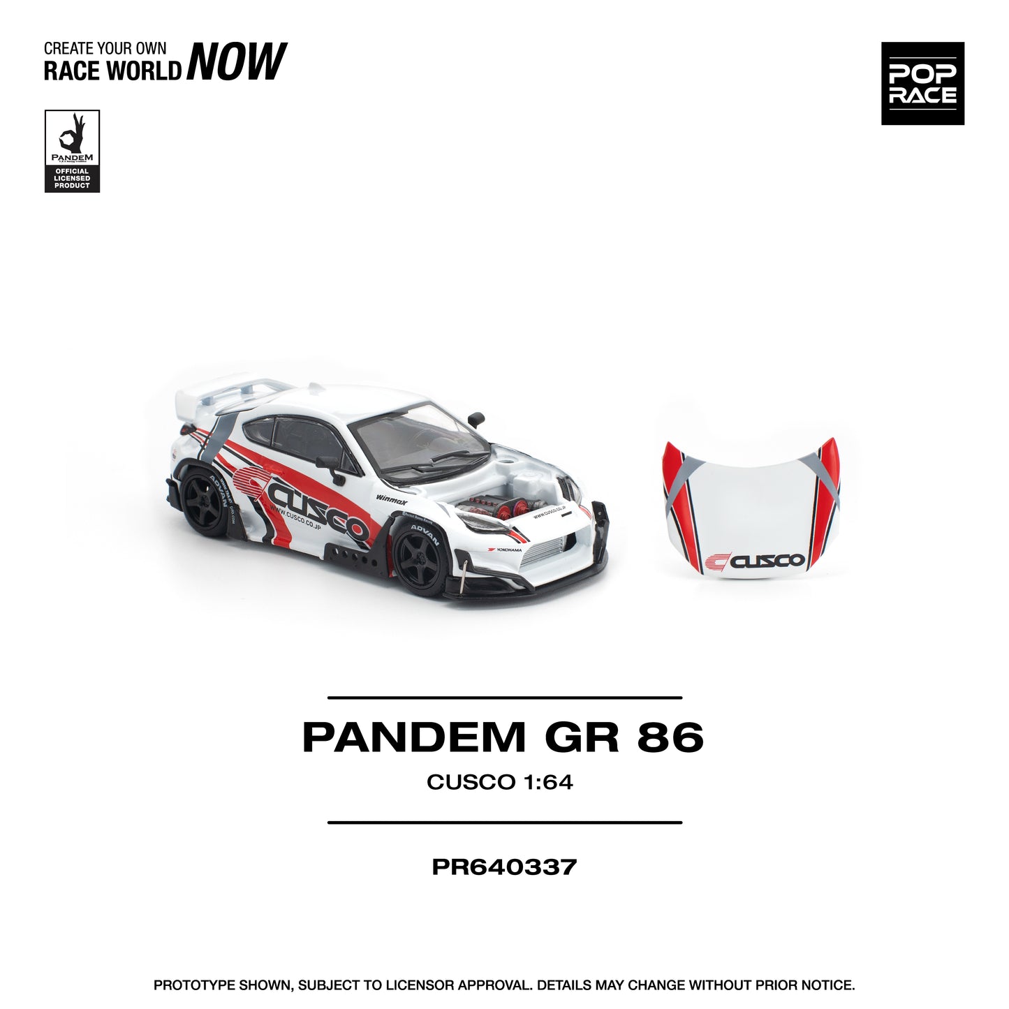 Pop Race 1/64 Pandem GR86 Cusco