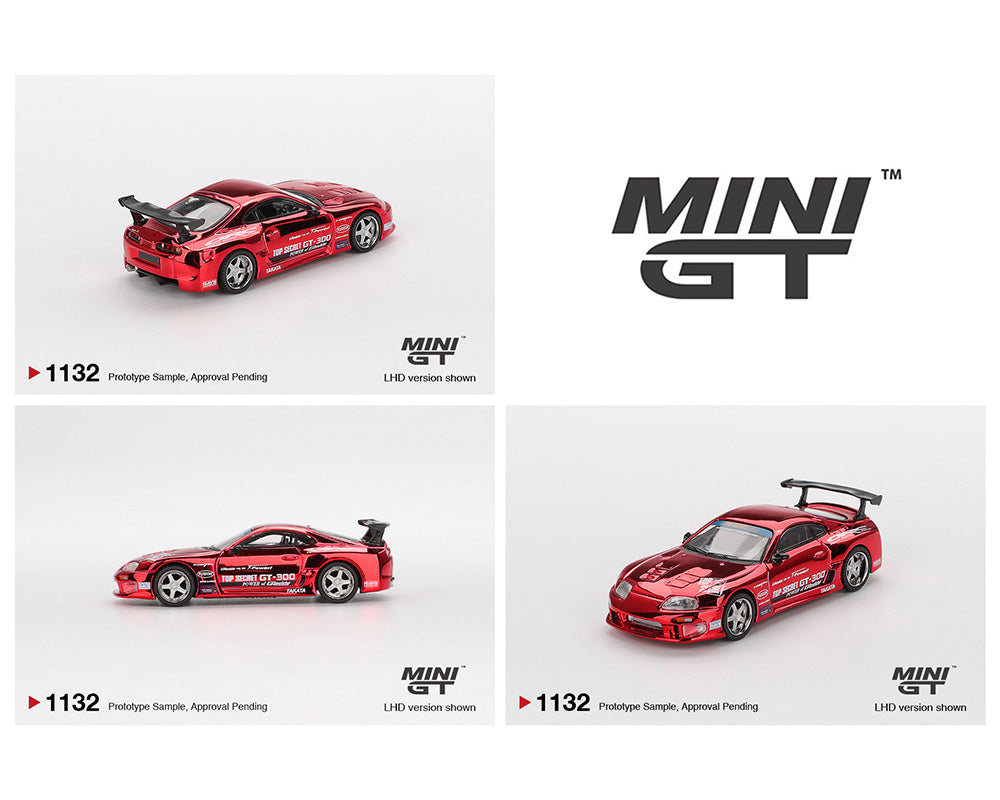 Mini GT 1:64 Toyota Supra (A80) Top Secret GT-300 Top Secret – Red Chrome- Limited Edition