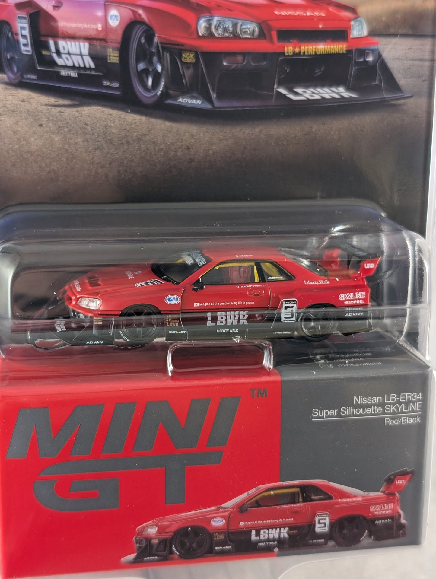 MiniGT Super Silhouette Nissan Skyline LB-ER34