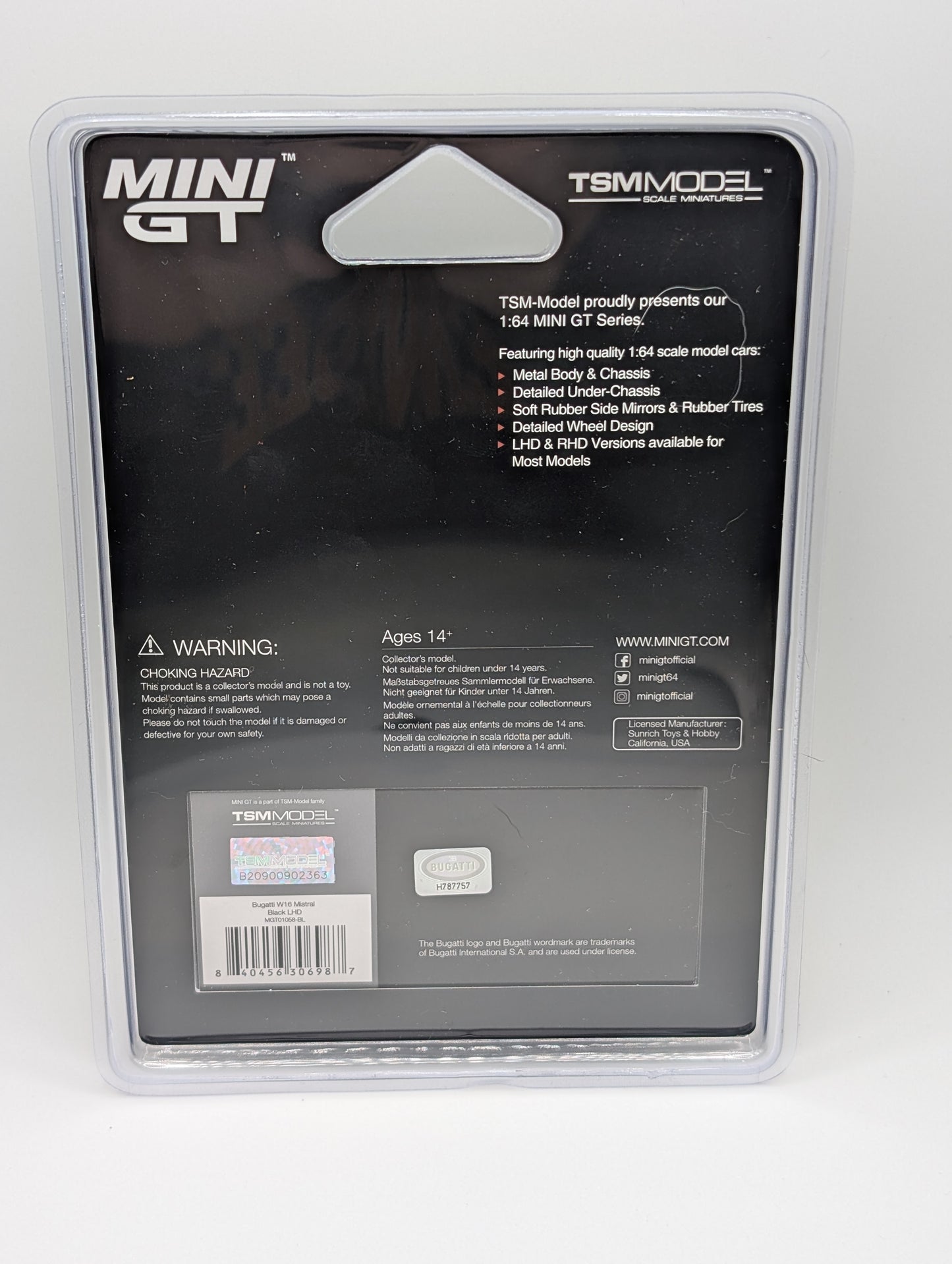 Mini GT Bugatti W16 Mistral