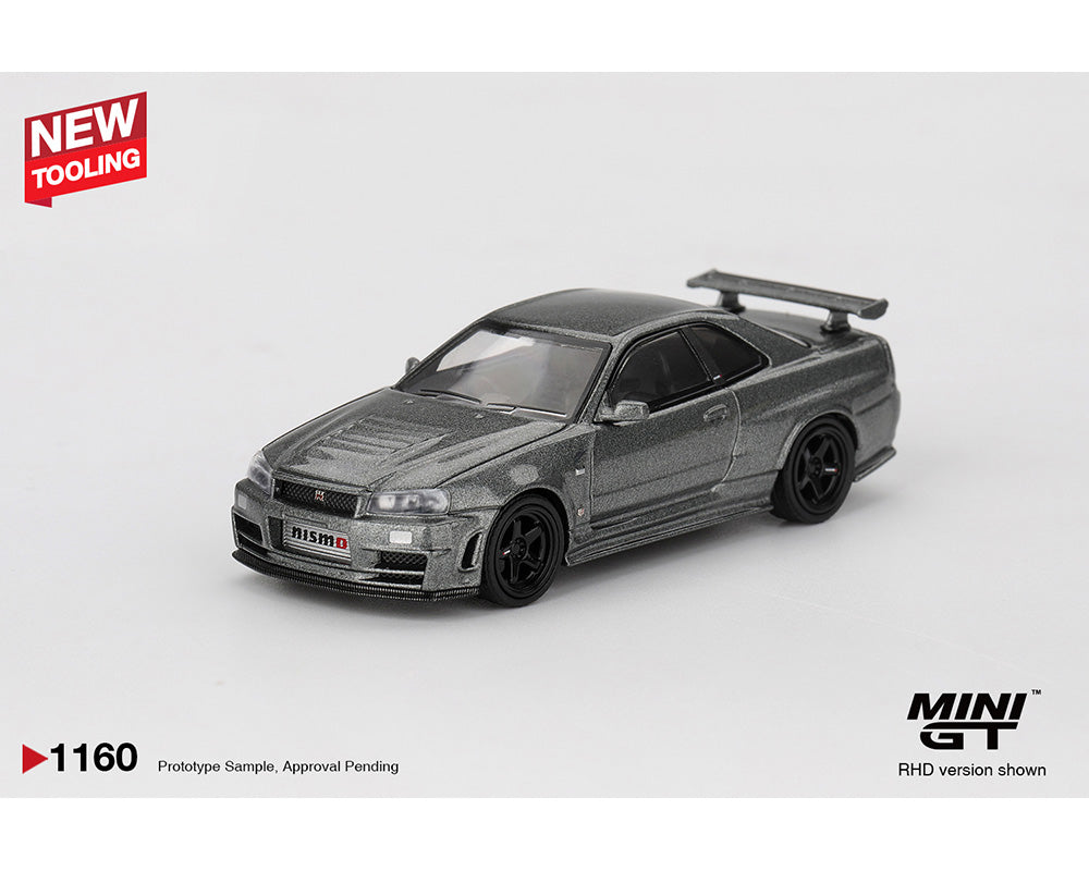 Mini GT Nissan Skyline GTR Nismo BNR34 CRS Version Dark Metal Gray
