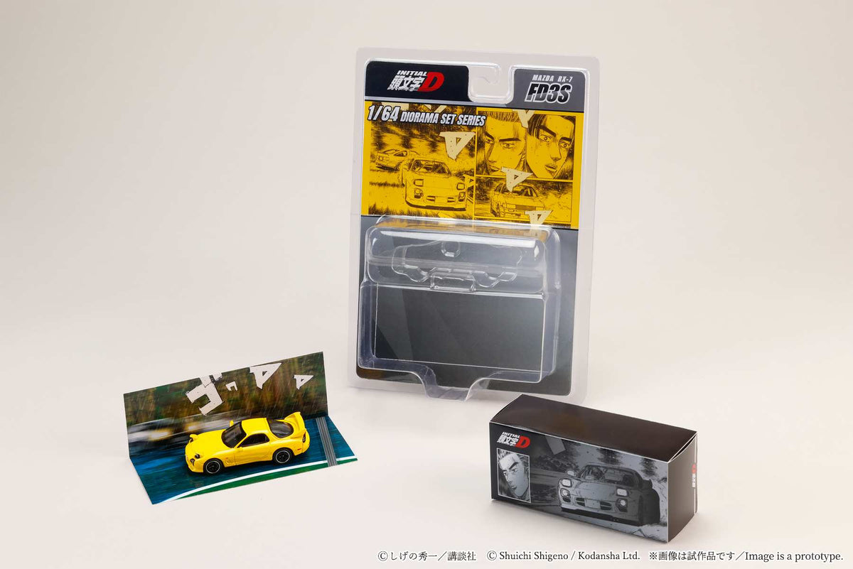 Hobby Japan JDM64 Mazda RX8 FD3S Initial D Keisuke Takahashi vs Wataru Akiyama