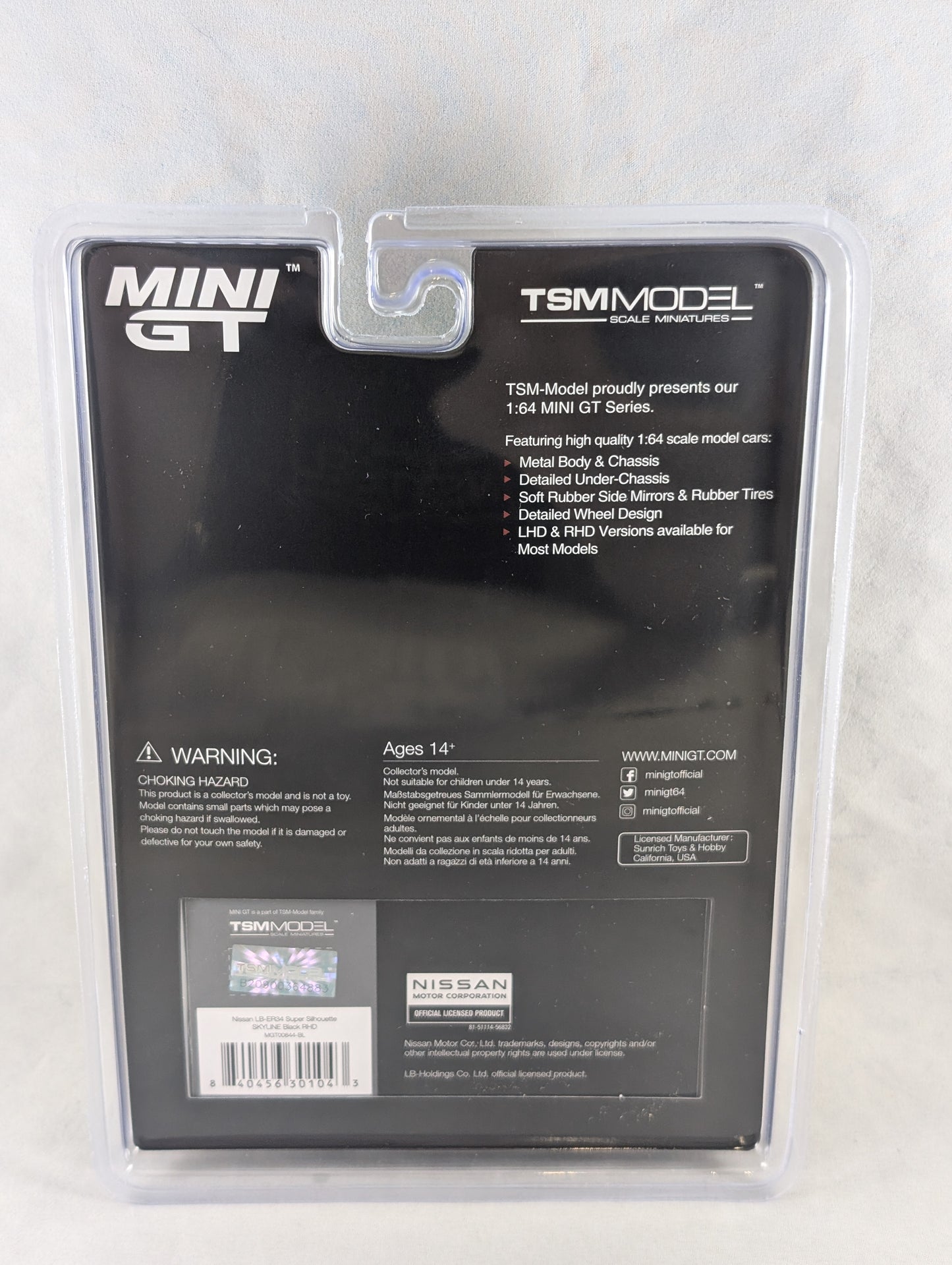 Mini GT Nissan Skyline ER34 Super Silhouette Black
